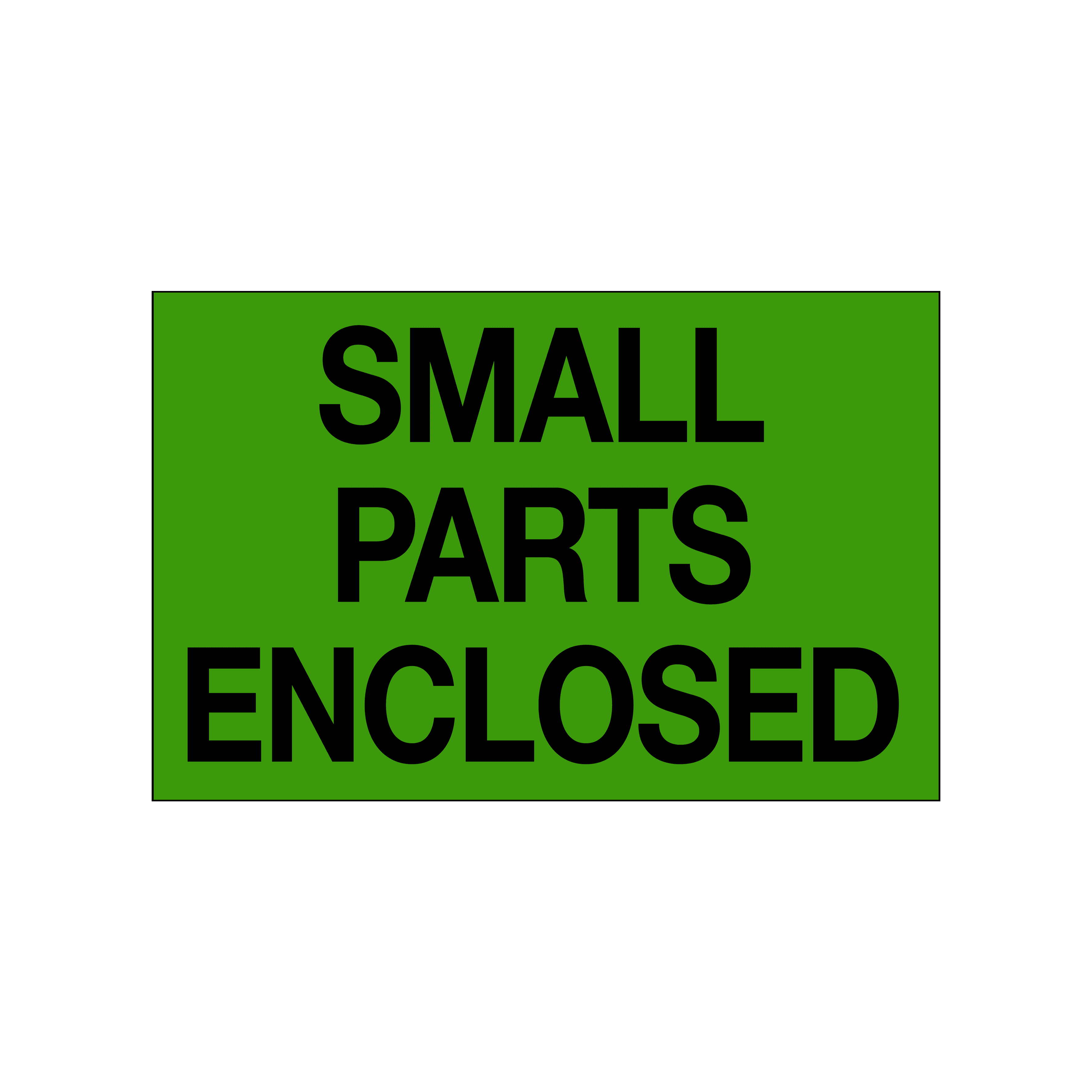 Baskılı Uyarı Etiketi Small Parts Enclosed PP Opak 85x55 mm 1 Rulo (250 Adet)