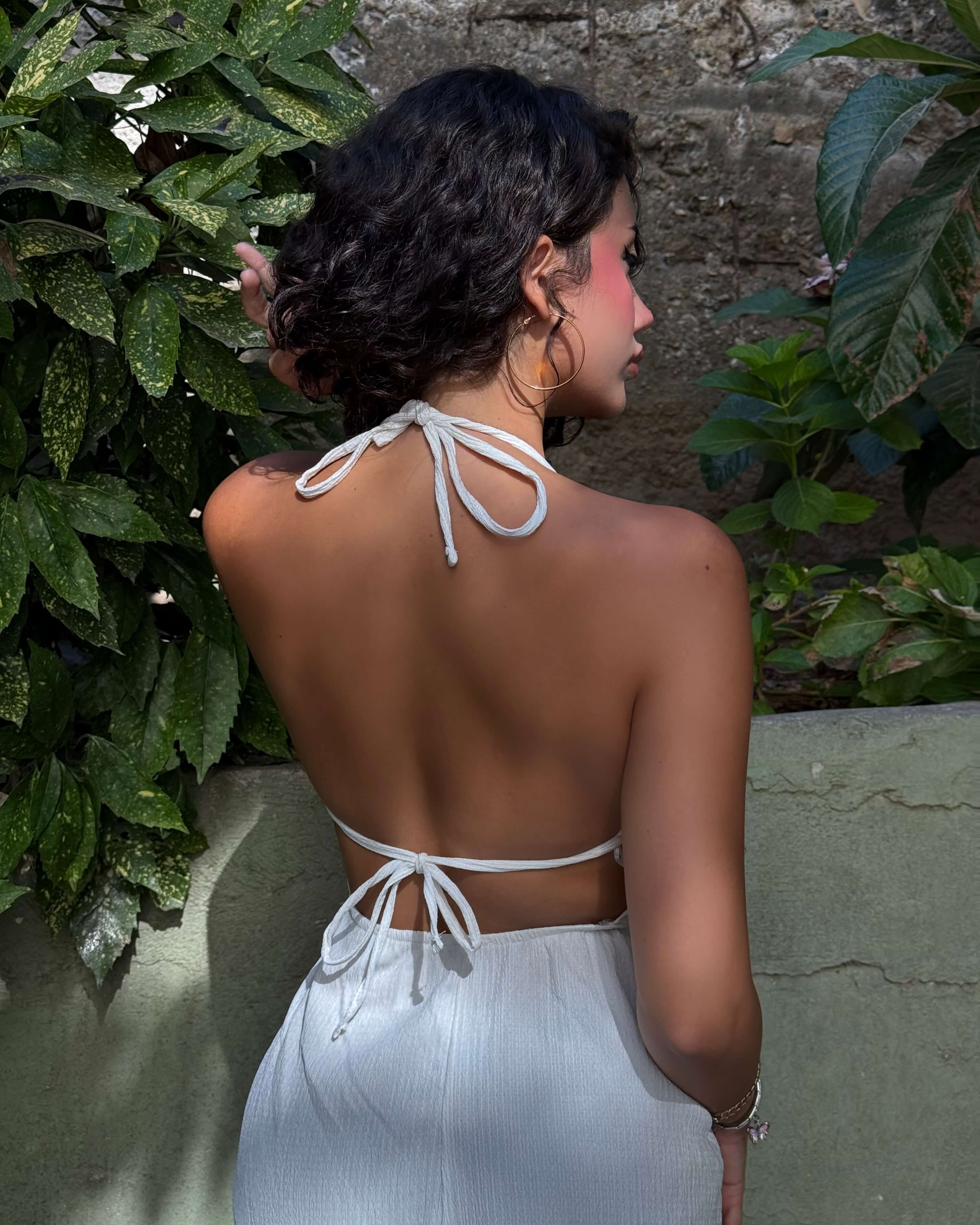 FORES WHİTE BOYUNDAN BAĞLAMALI TULUM 