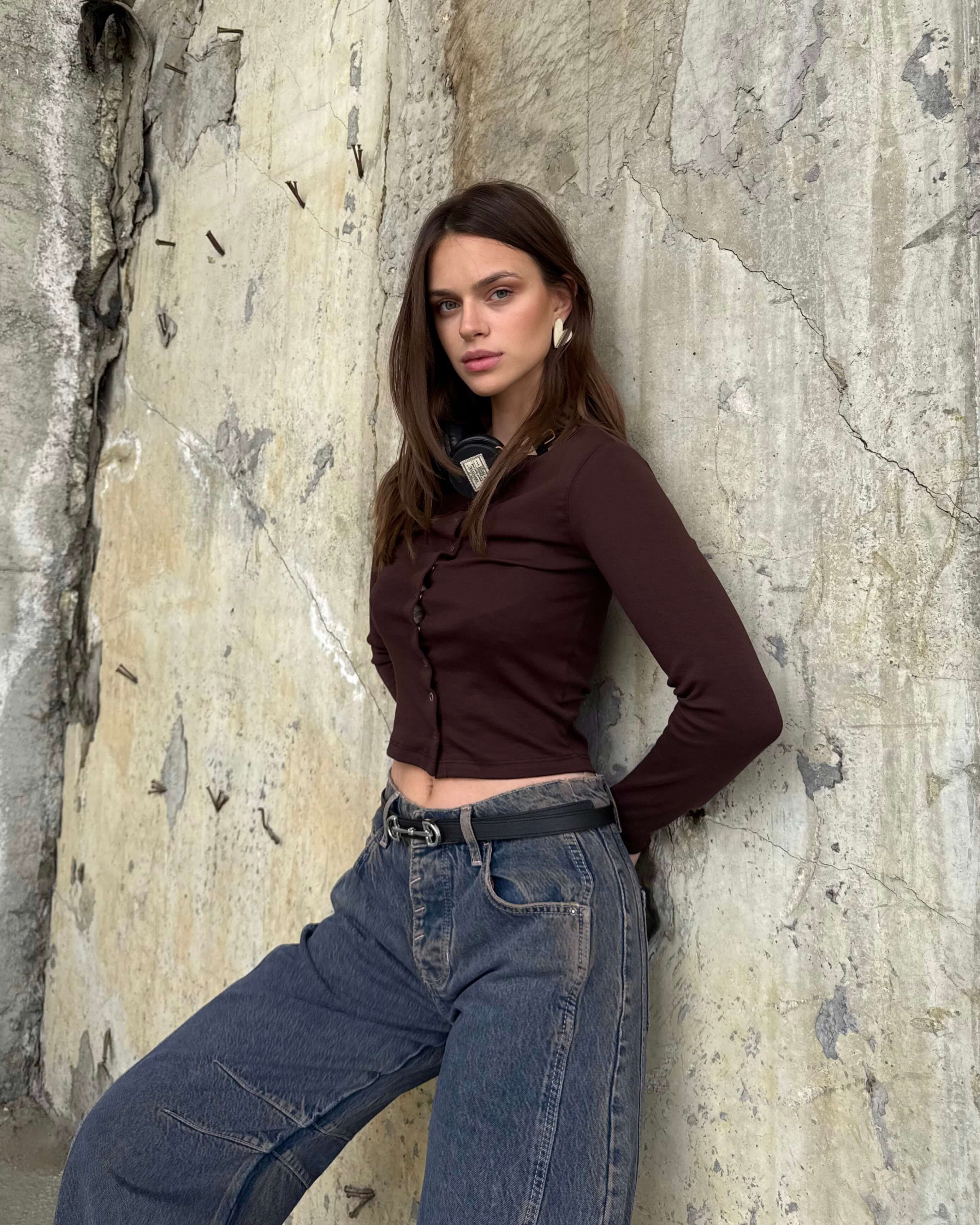 BONNİE BLUE YIKAMALI DÜĞME DETAY BAGGY JEAN 