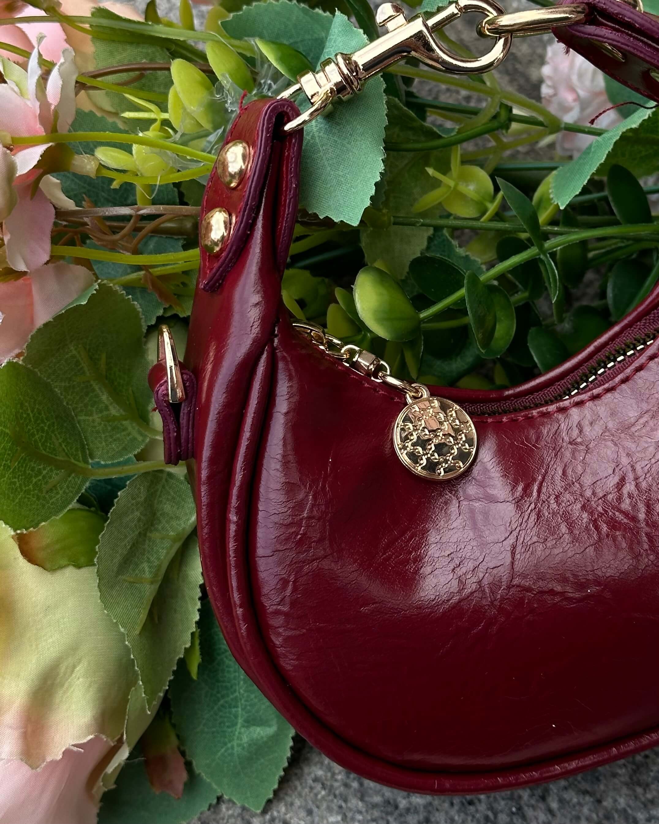 ALIEEN CLARET RED MİNİ EL ÇANTASI