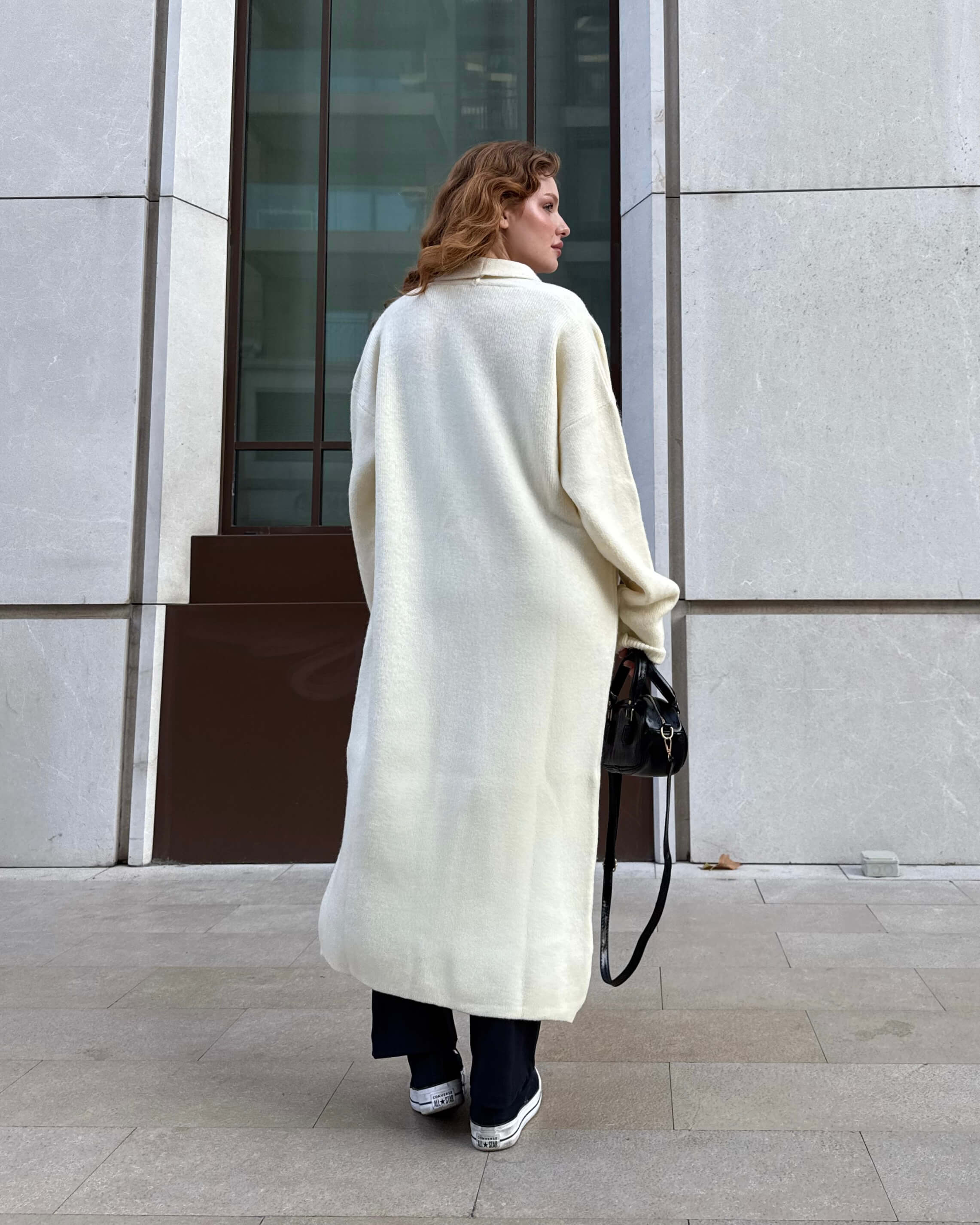 NESA BEIGE UZUN TRİKO HIRKA 