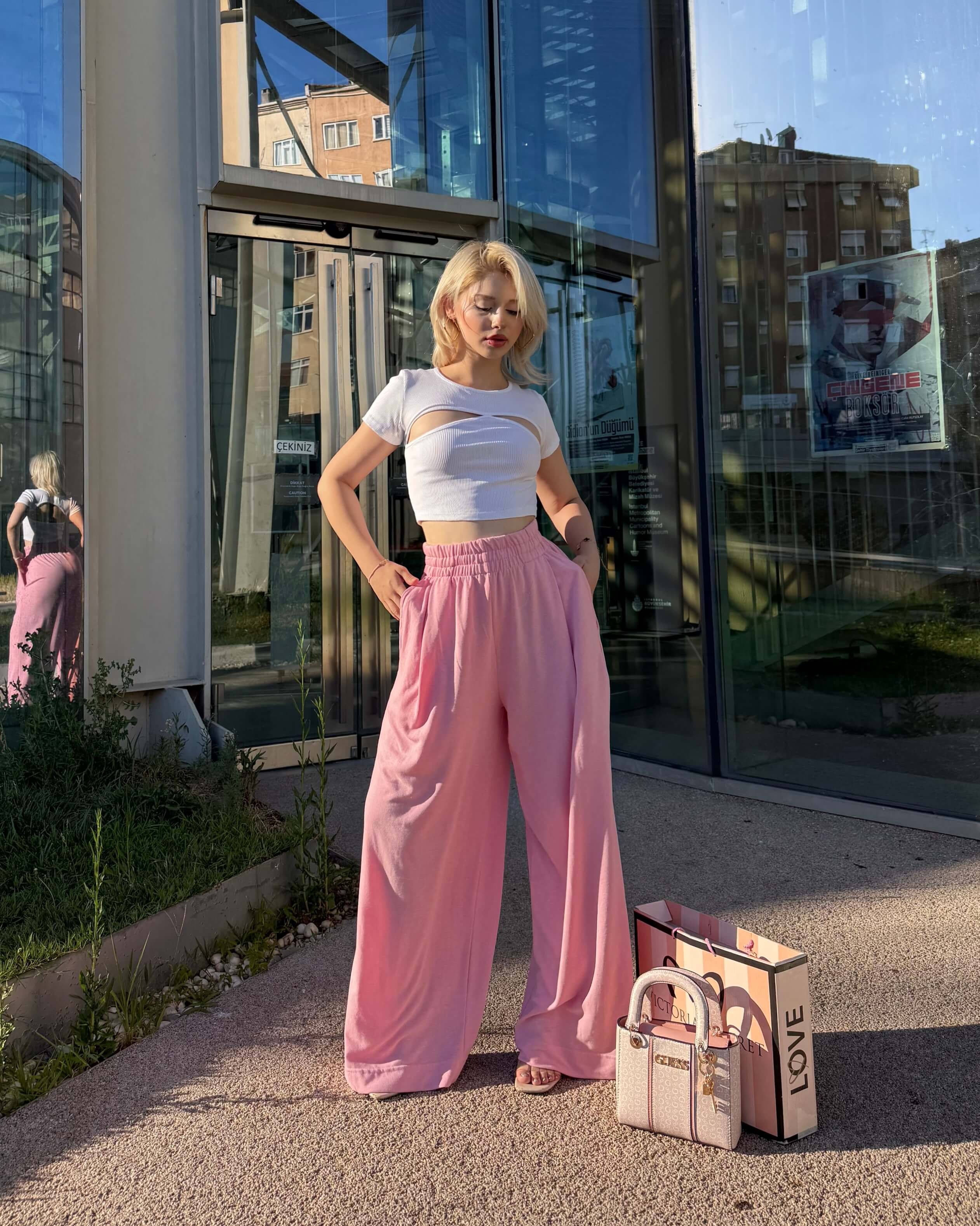 SOULSA PINK OVERSIZE EŞOFMAN