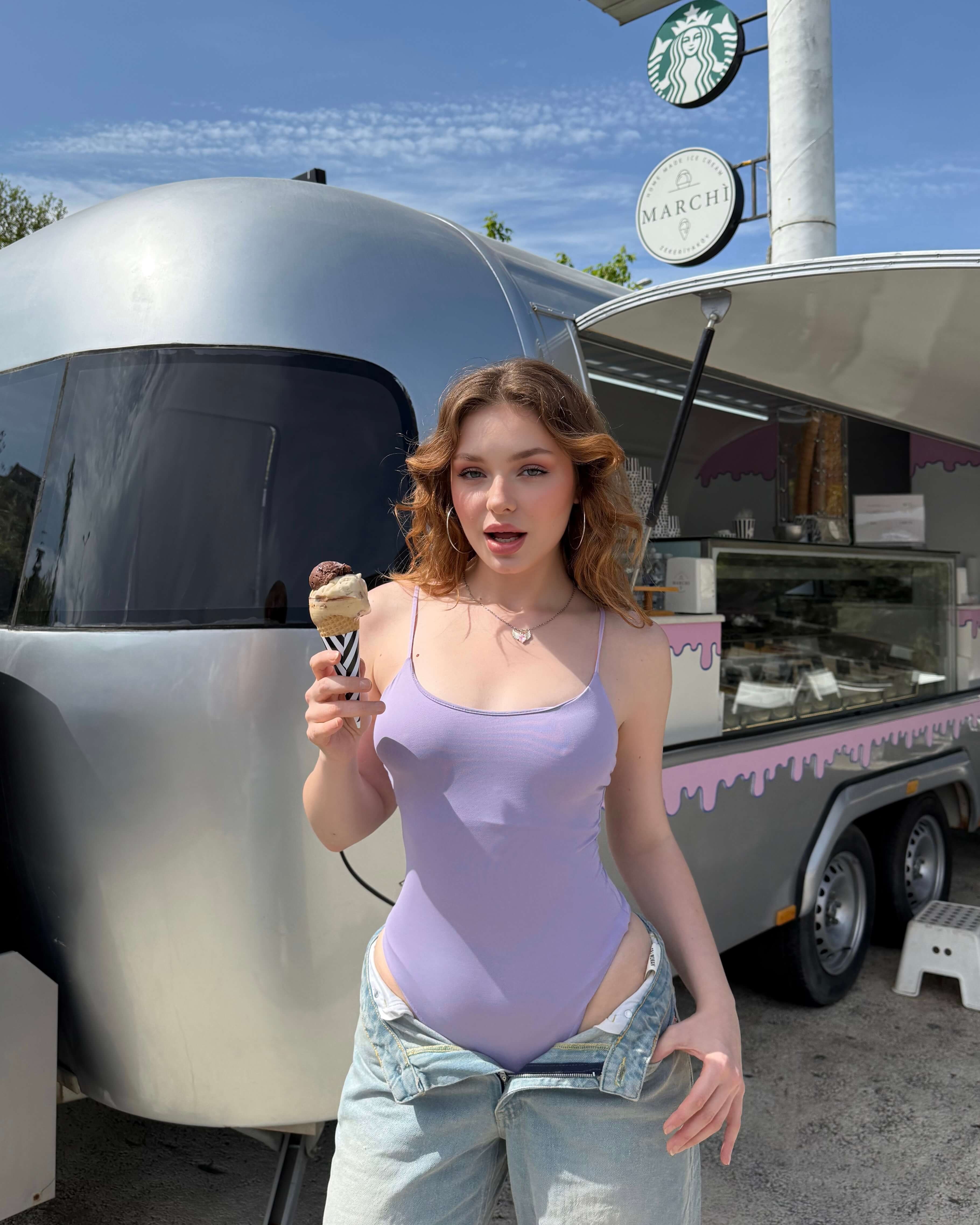 KLOGE LILAC ASKILI BODYSUIT
