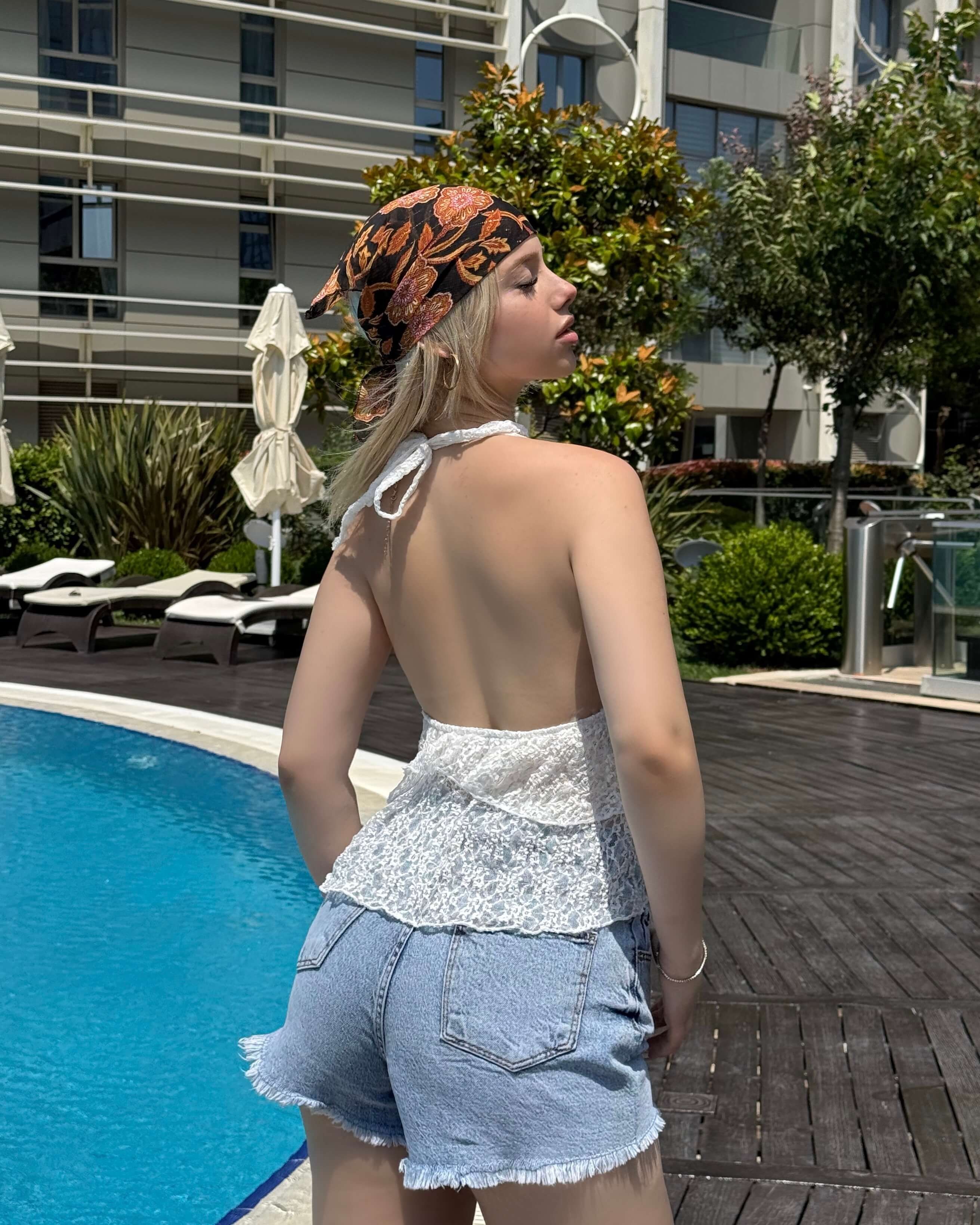ALISSA WHITE DANTEL BAĞLAMALI CROP