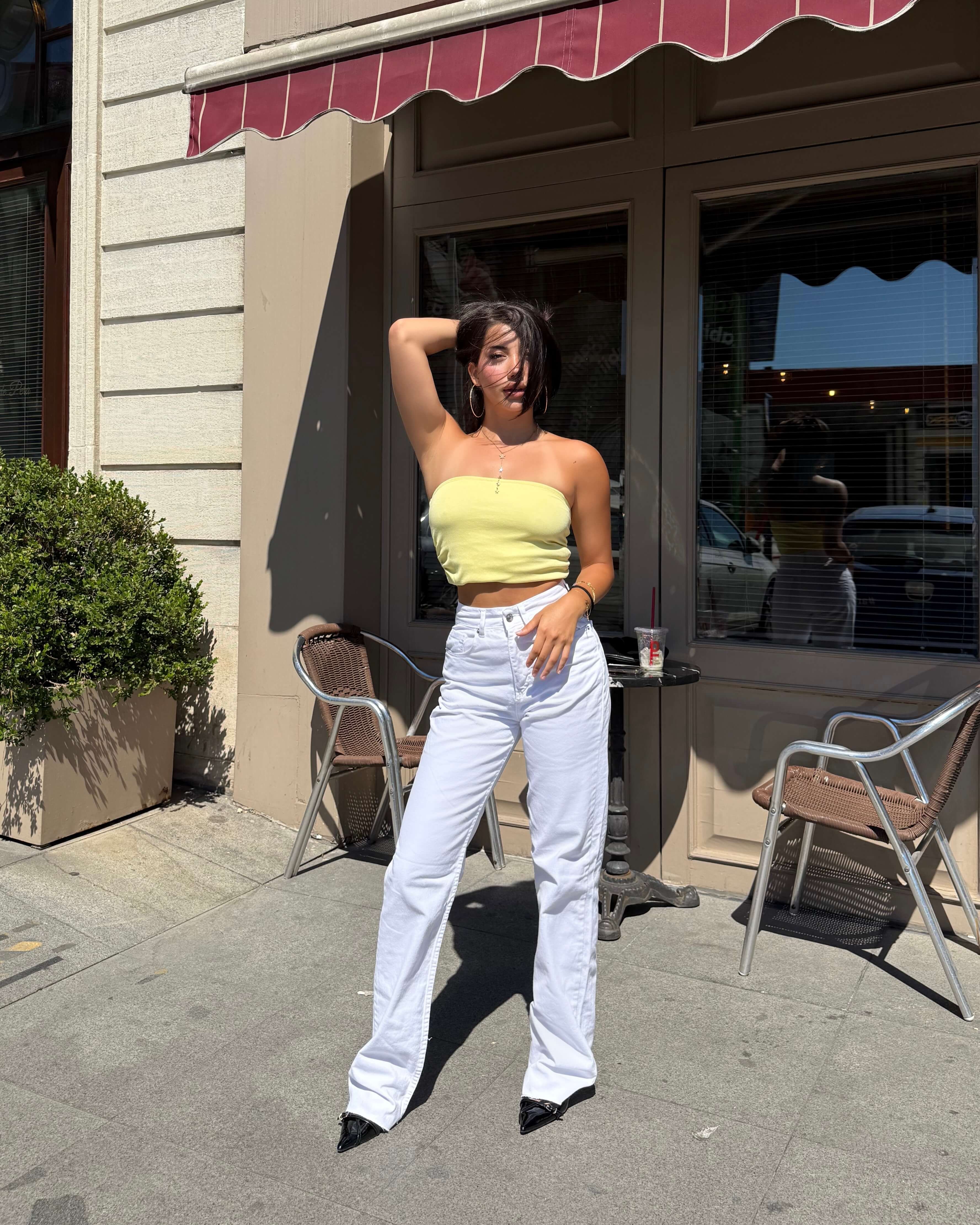 LAMIRA WHITE KESİK PAÇA JEAN