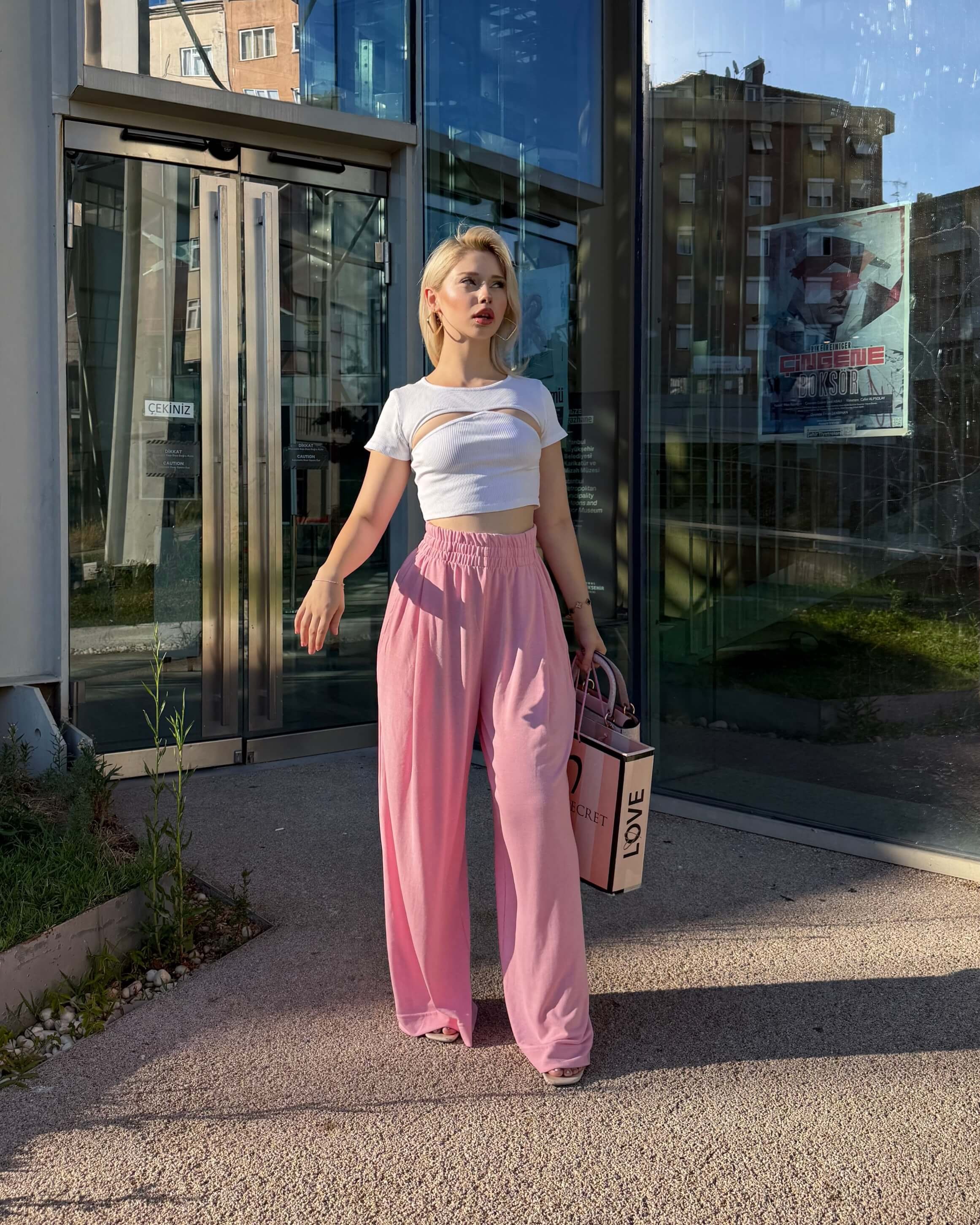 SOULSA PINK OVERSIZE EŞOFMAN