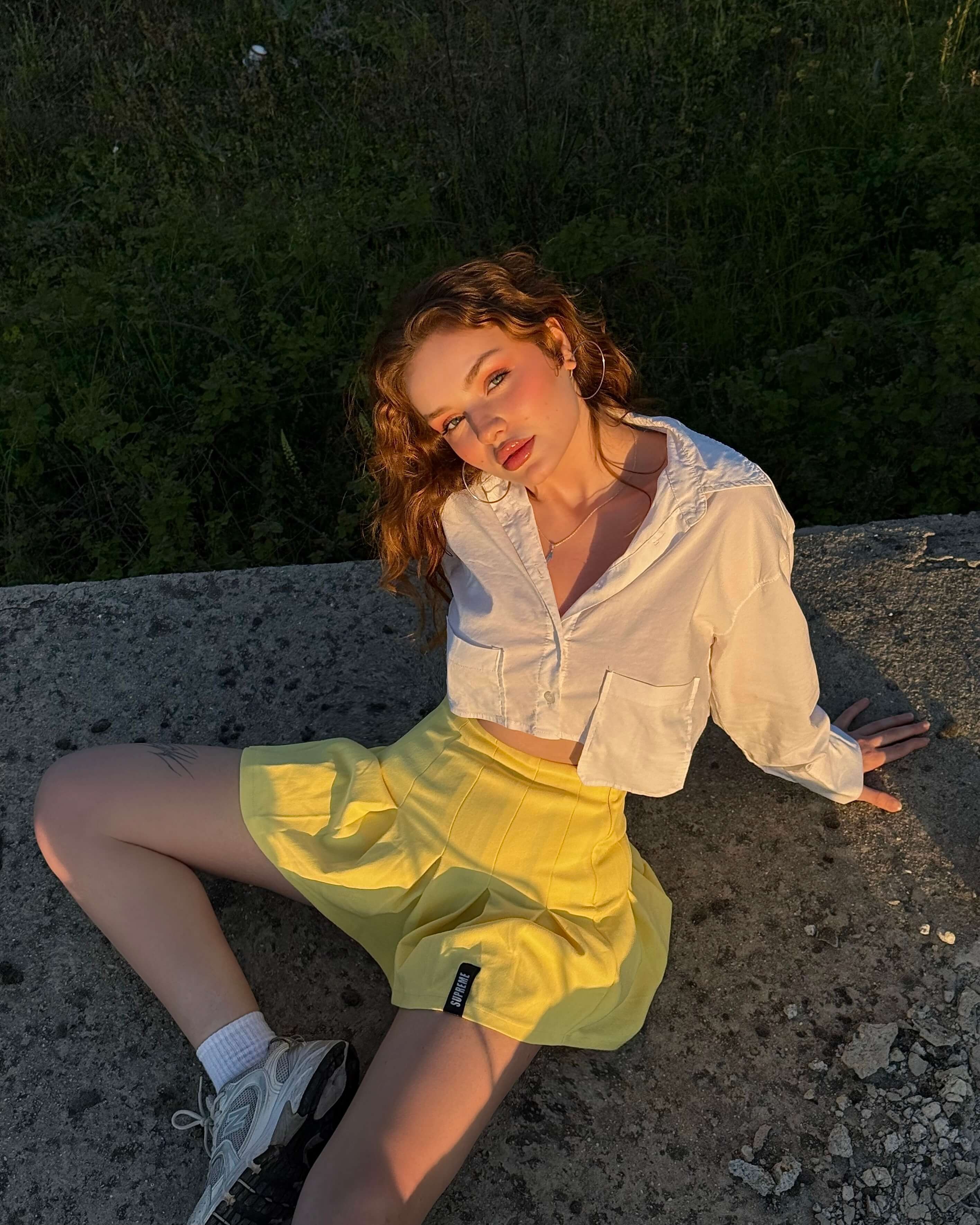 PERSONA YELLOW PİLELİ ETEK