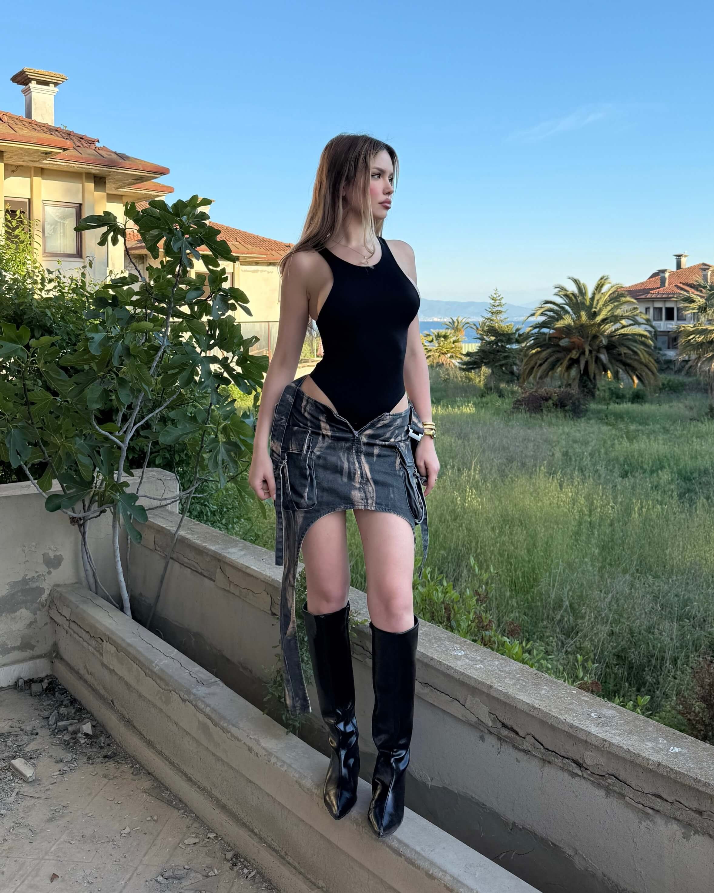 ERIKA SMOKED YIKAMA KEMERLİ KARGO ETEK