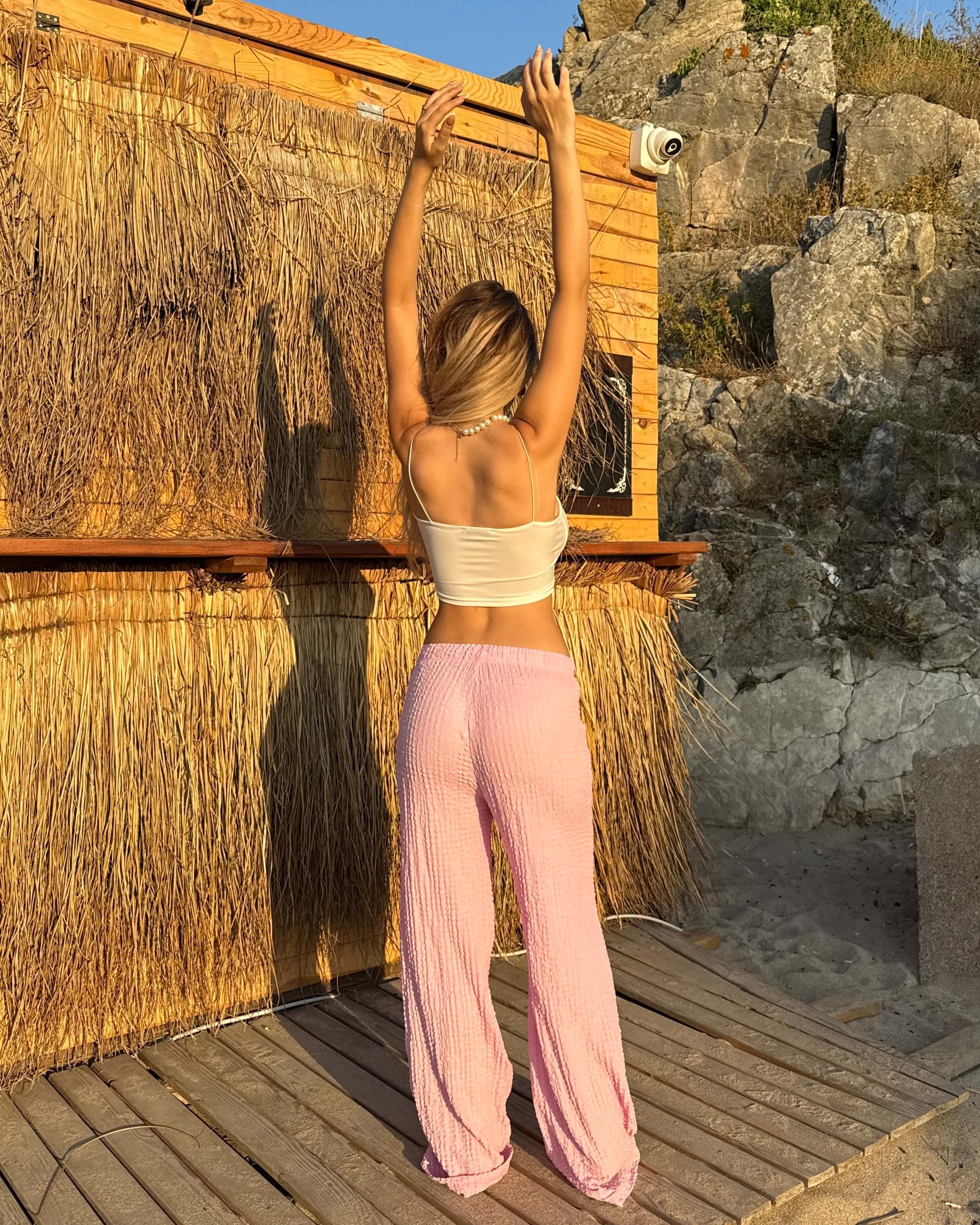 MORENO PINK GOFRE PANTOLON