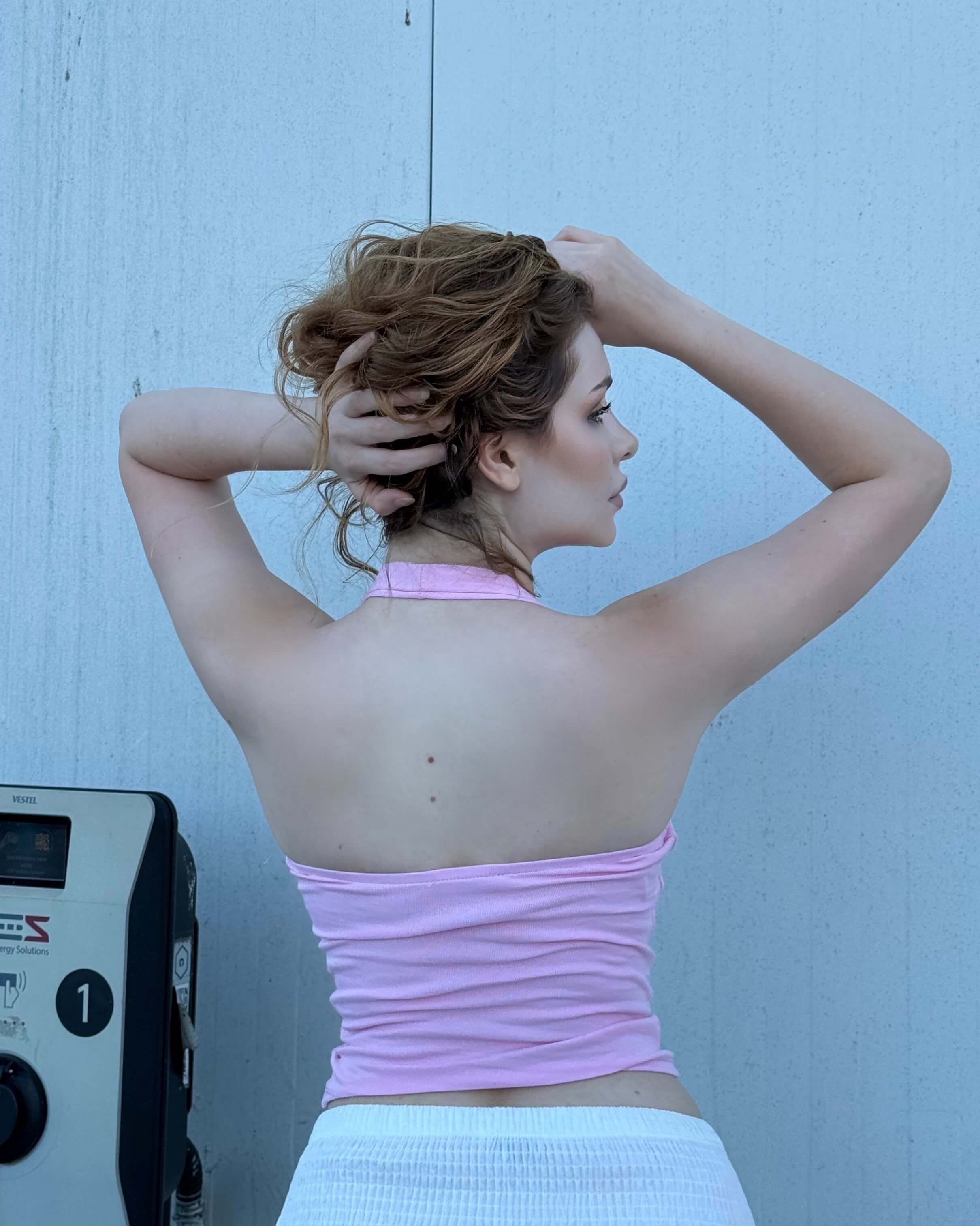 VADEIT POWDER PINK BOYUNDAN GEÇİRMELİ CROP