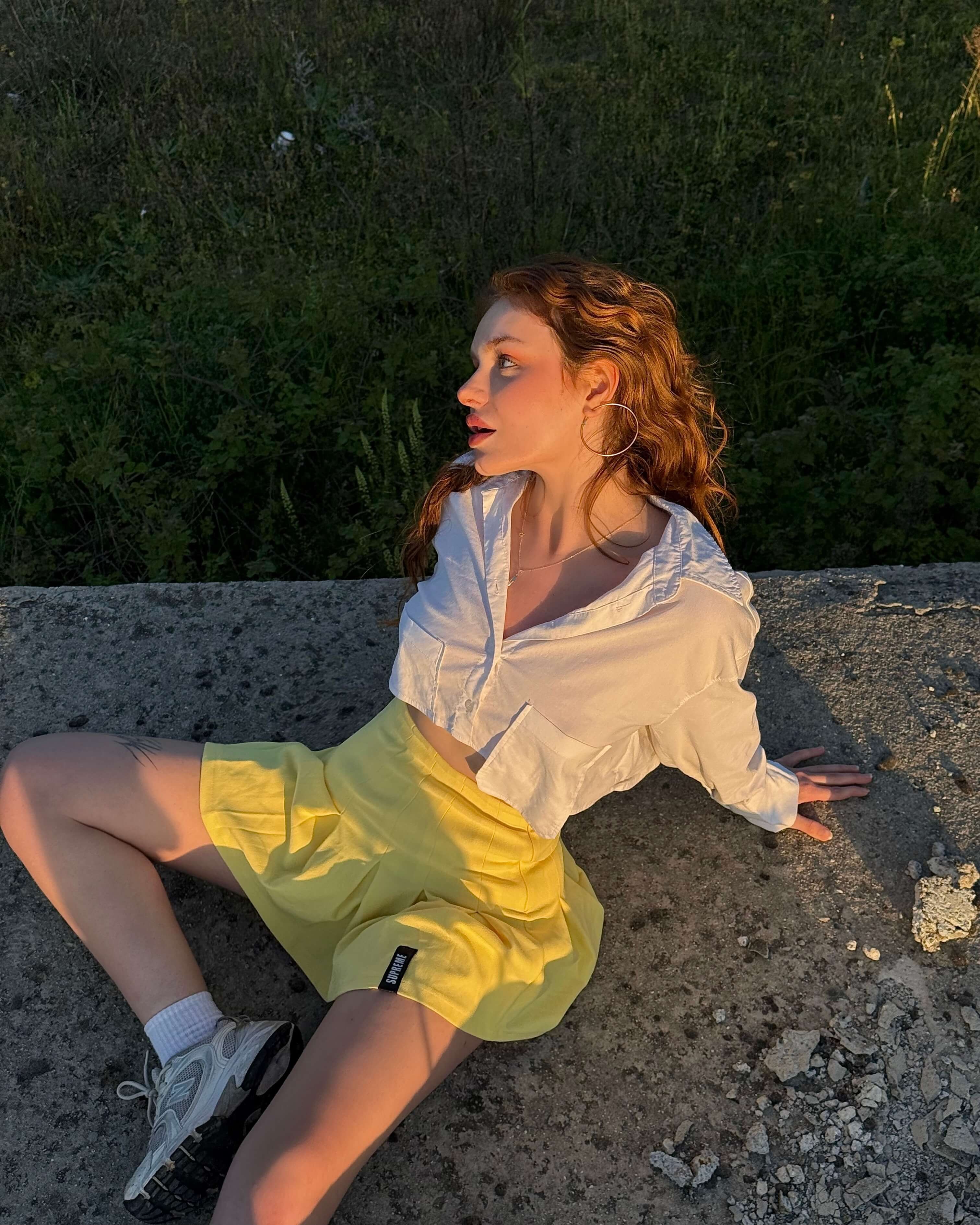PERSONA YELLOW PİLELİ ETEK