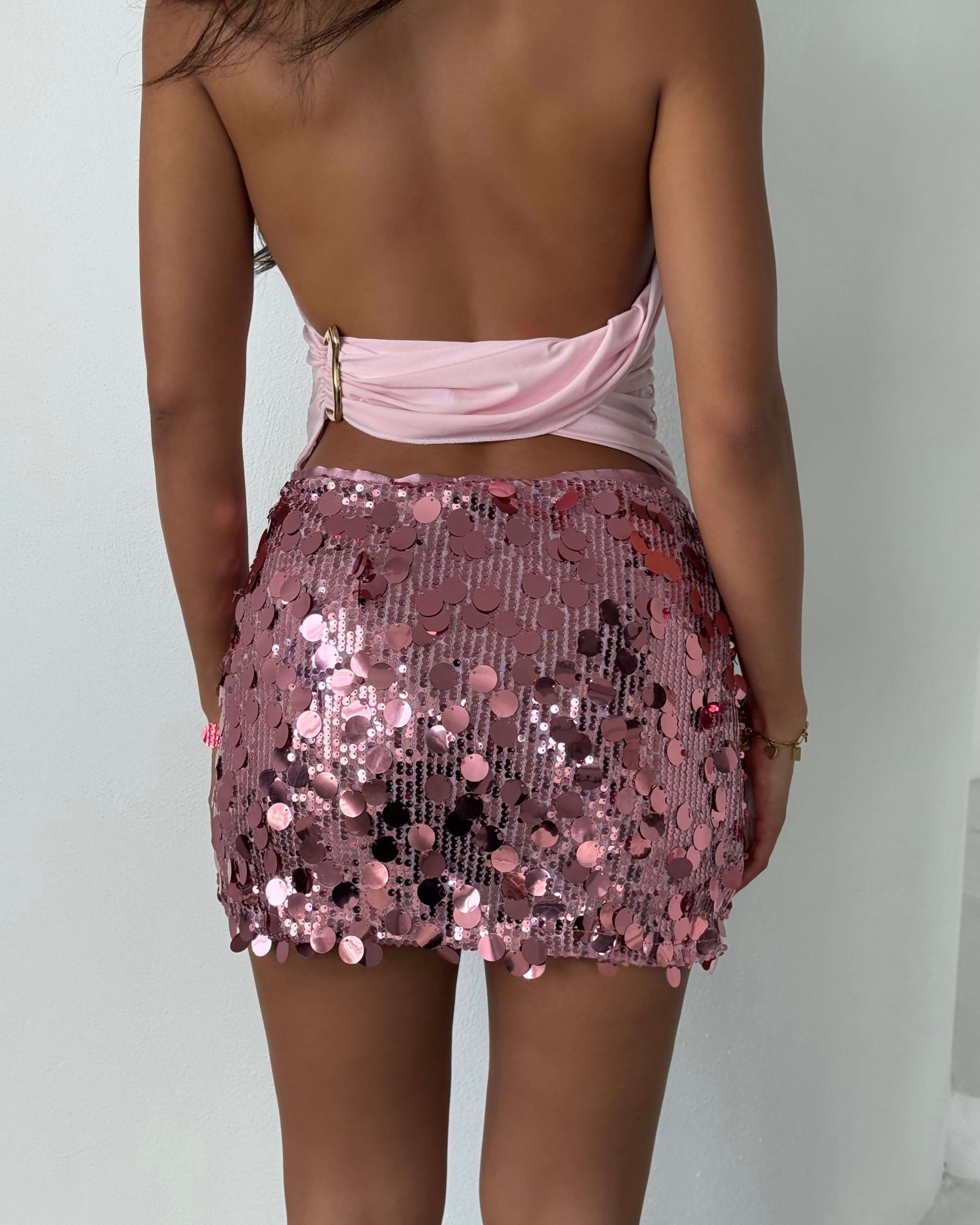 ORBIE DRIED ROSE PUL PAYET MİNİ ETEK