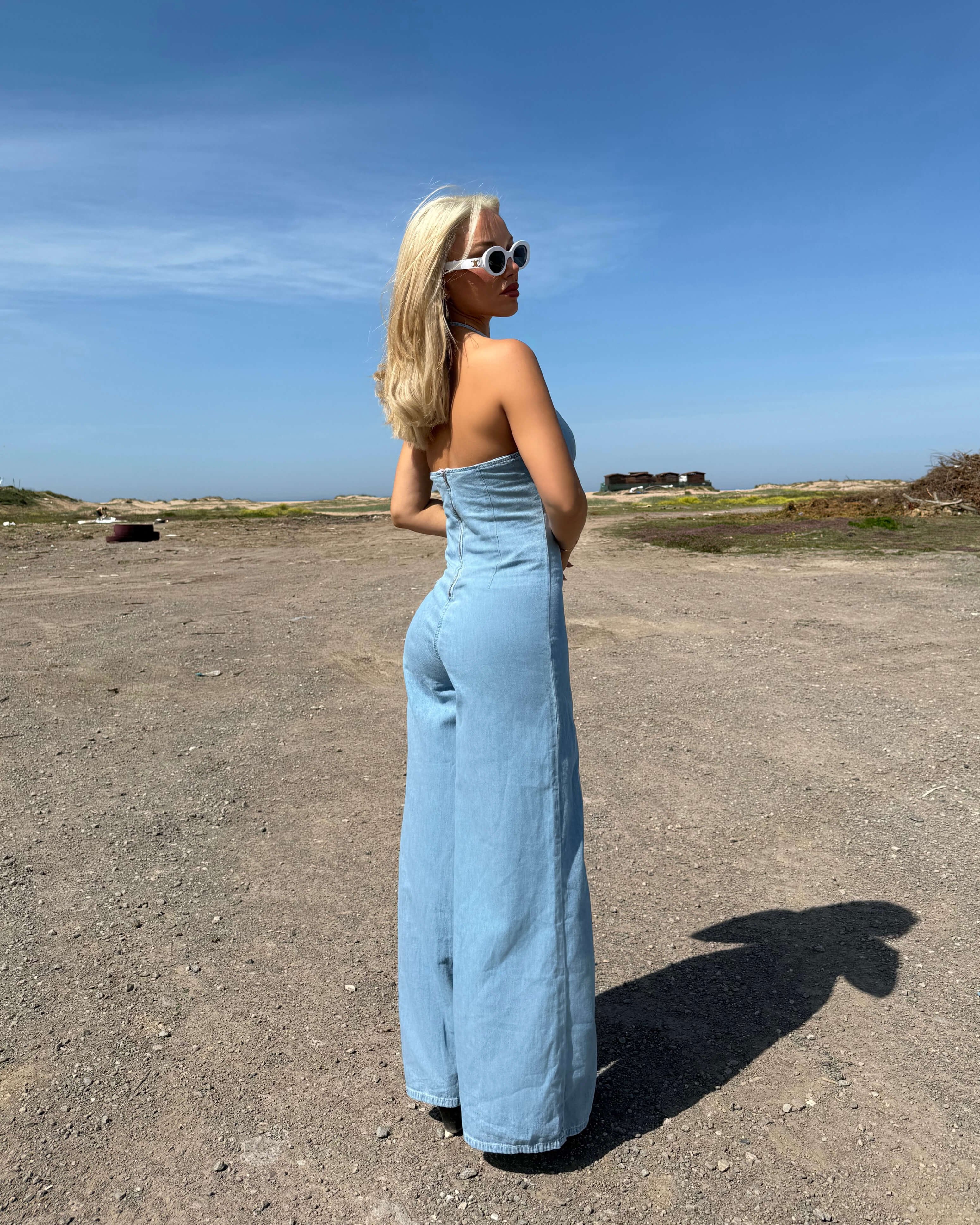 RÜFUS BLUE BOYUNDAN BAĞLAMALI KOT TULUM