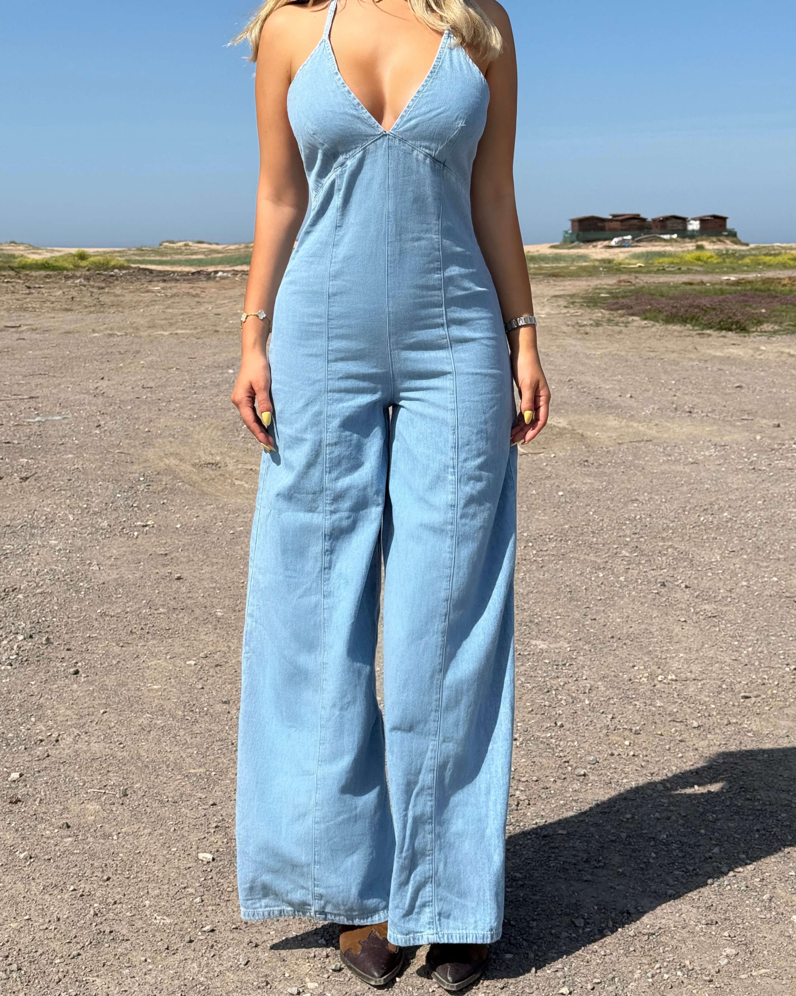 RÜFUS BLUE BOYUNDAN BAĞLAMALI KOT TULUM