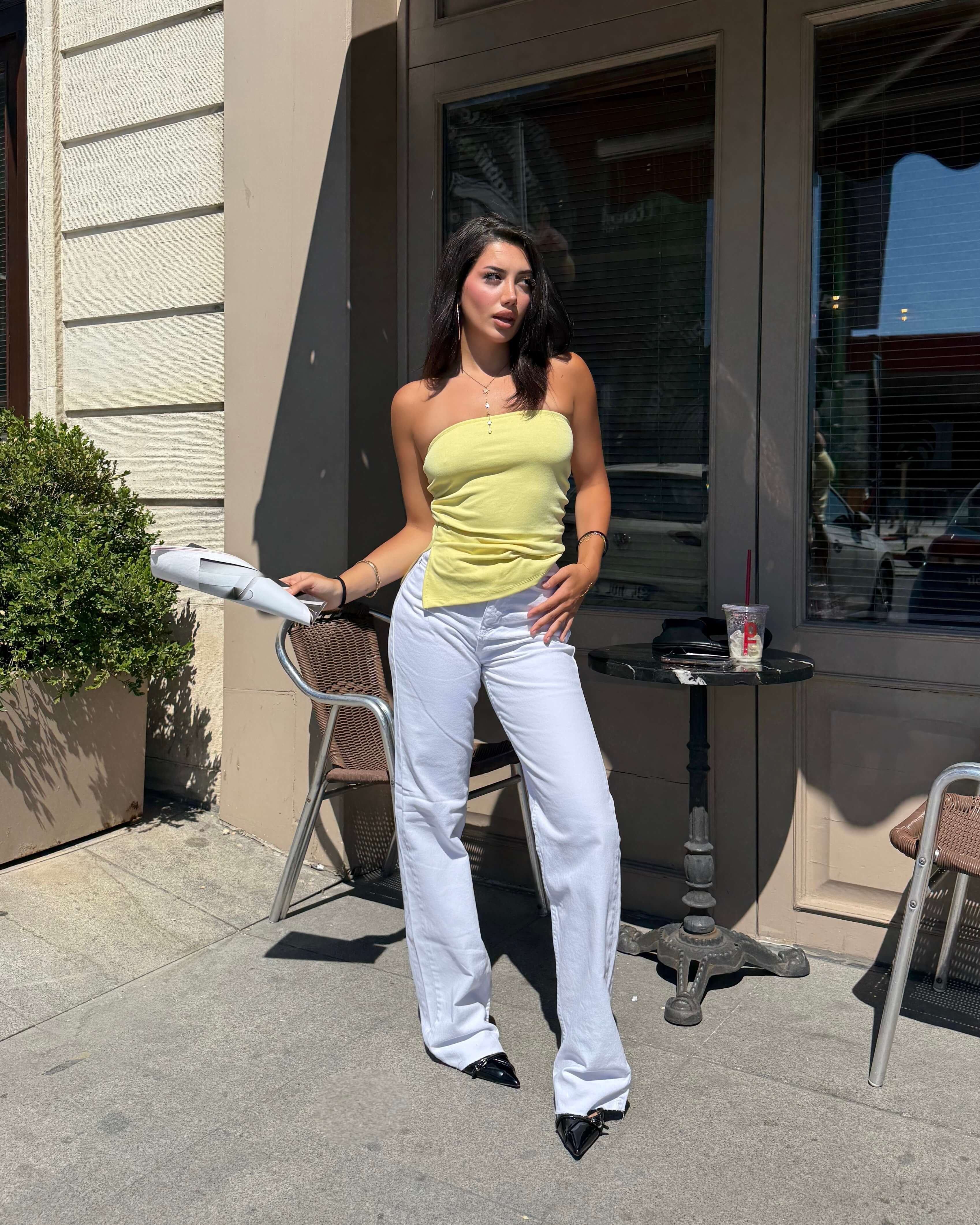 LAMIRA WHITE KESİK PAÇA JEAN