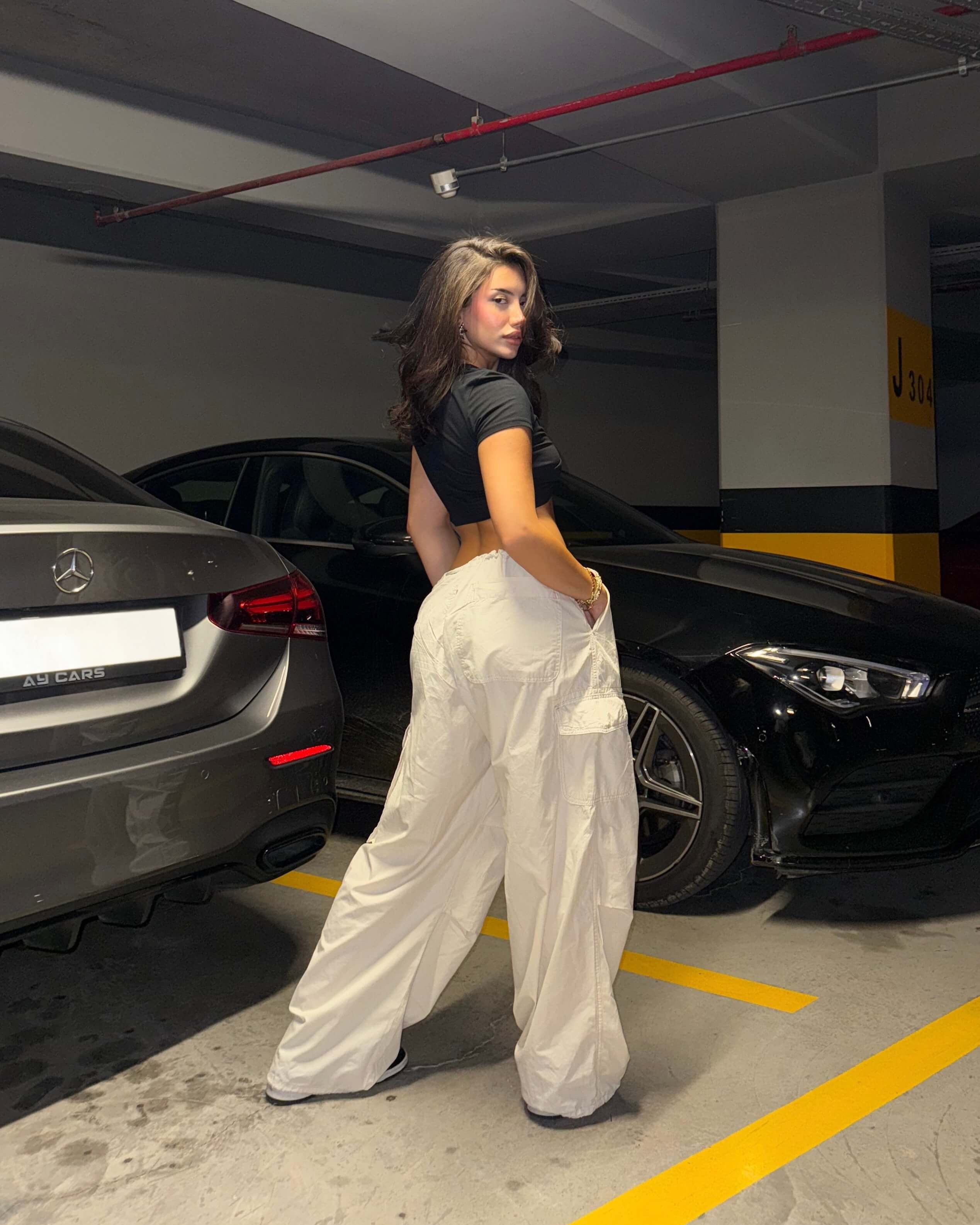 FREDDY CREAM LASTİKLİ BAGGY PARAŞÜT PANTOLON