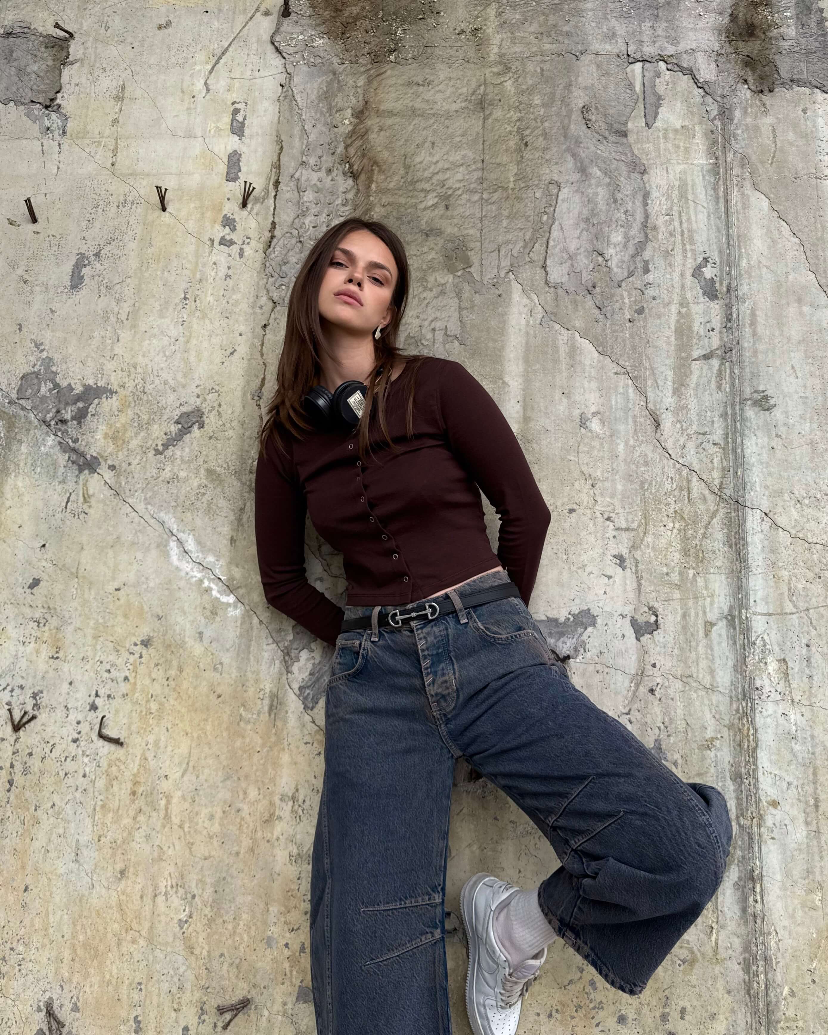 BONNİE BLUE YIKAMALI DÜĞME DETAY BAGGY JEAN 