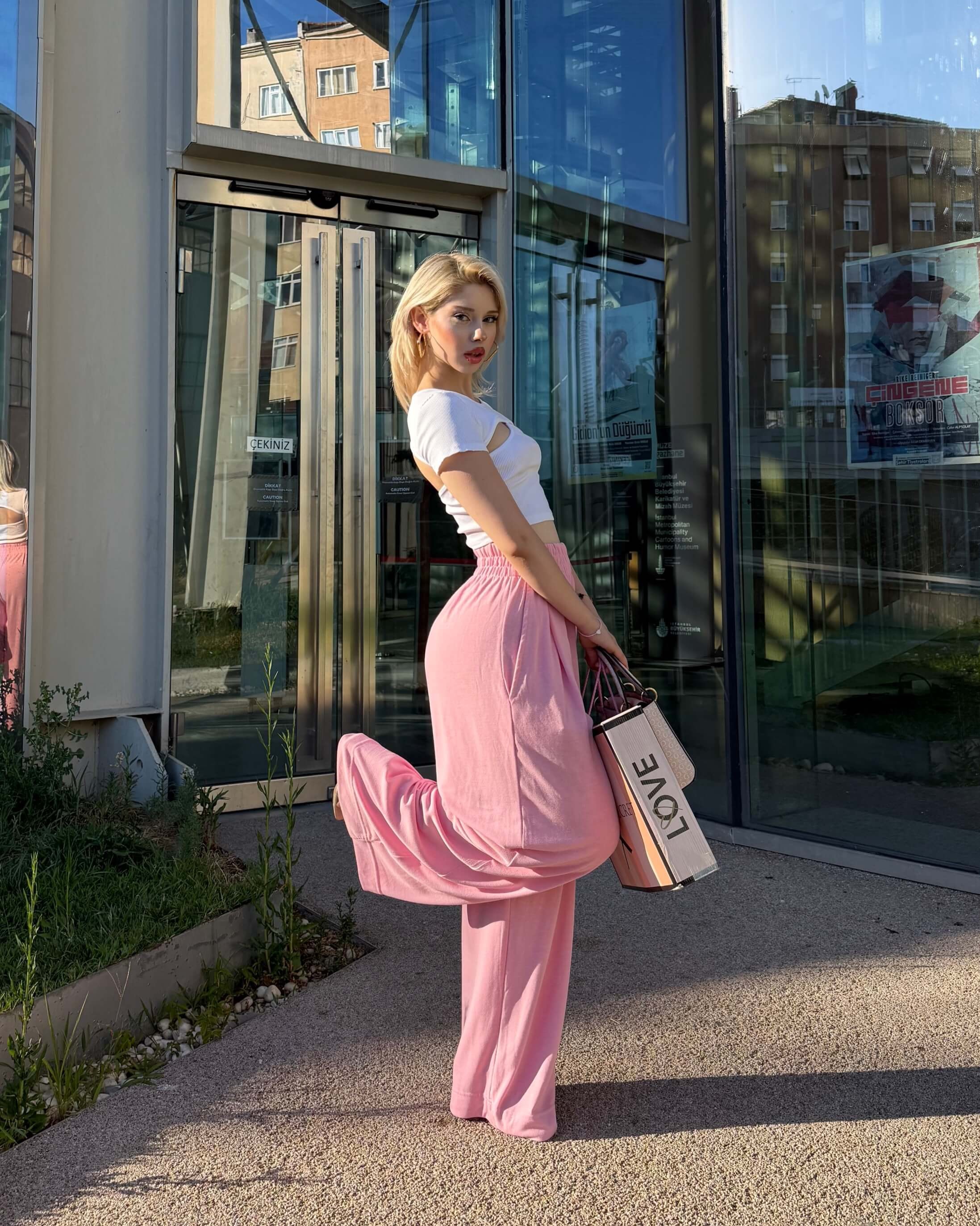 SOULSA PINK OVERSIZE EŞOFMAN
