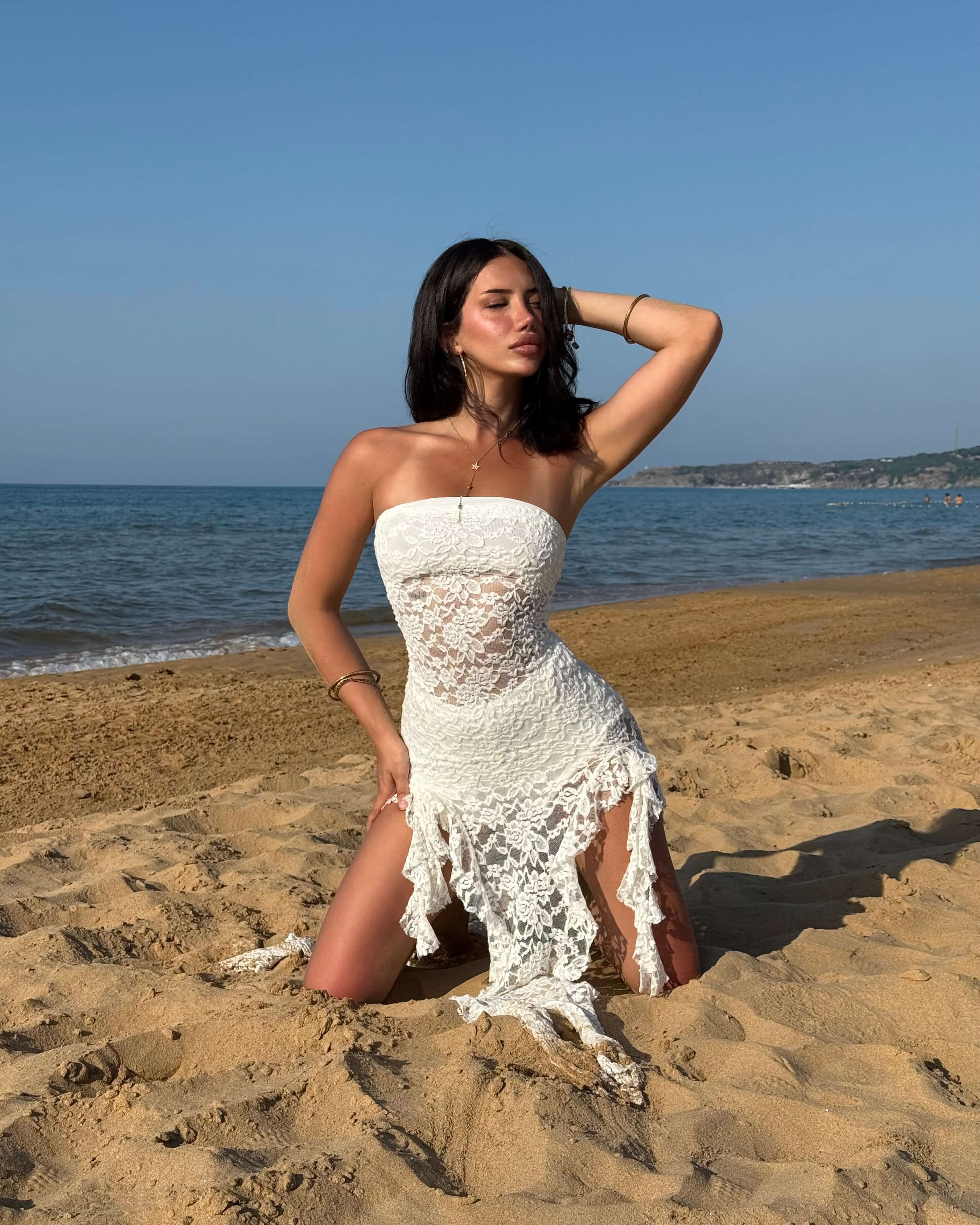 SALVIA BEIGE DANTEL ETEK BÜSTİYER TAKIM