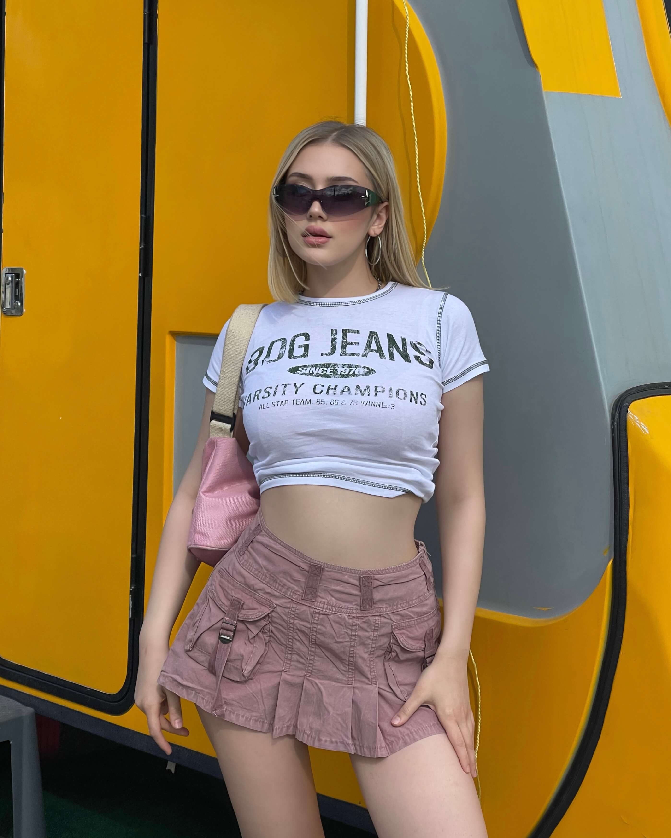 UTILITY PINK KARGO MİNİ ETEK