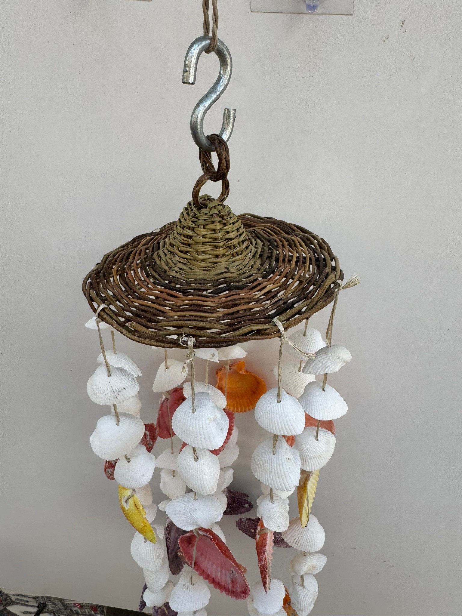 Bambu Sepet Nito Hat Deniz Kabuklu Rüzgar Çanı - #6 İnç. (15 cm)