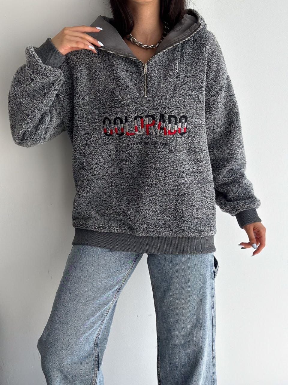 CPP COLORADO NAKIŞLI GRİ SWEAT