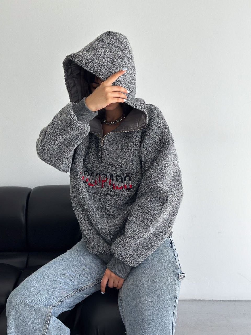 CPP COLORADO NAKIŞLI GRİ SWEAT