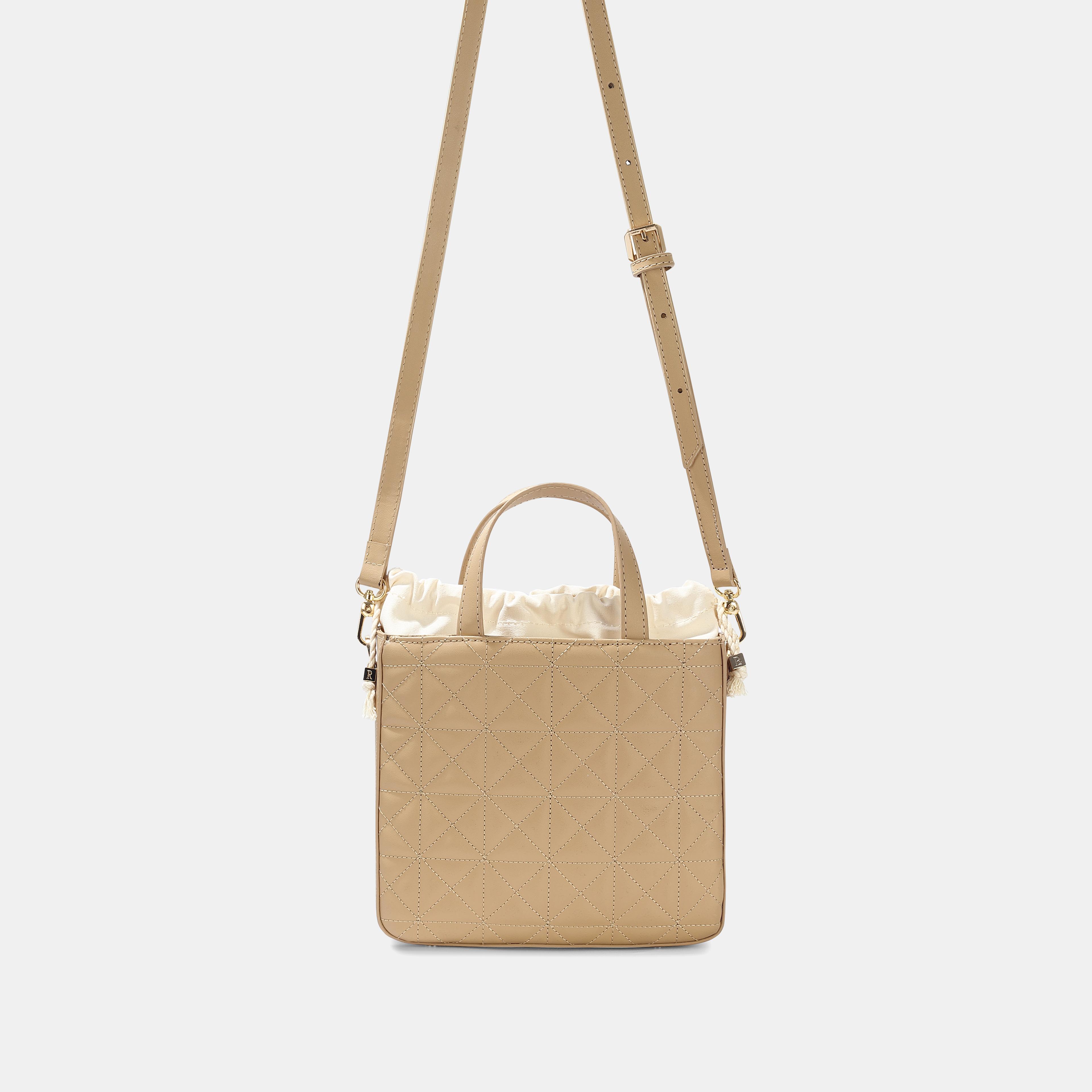 Kelly Kolon Saplı Çapraz Çanta - Açık Camel