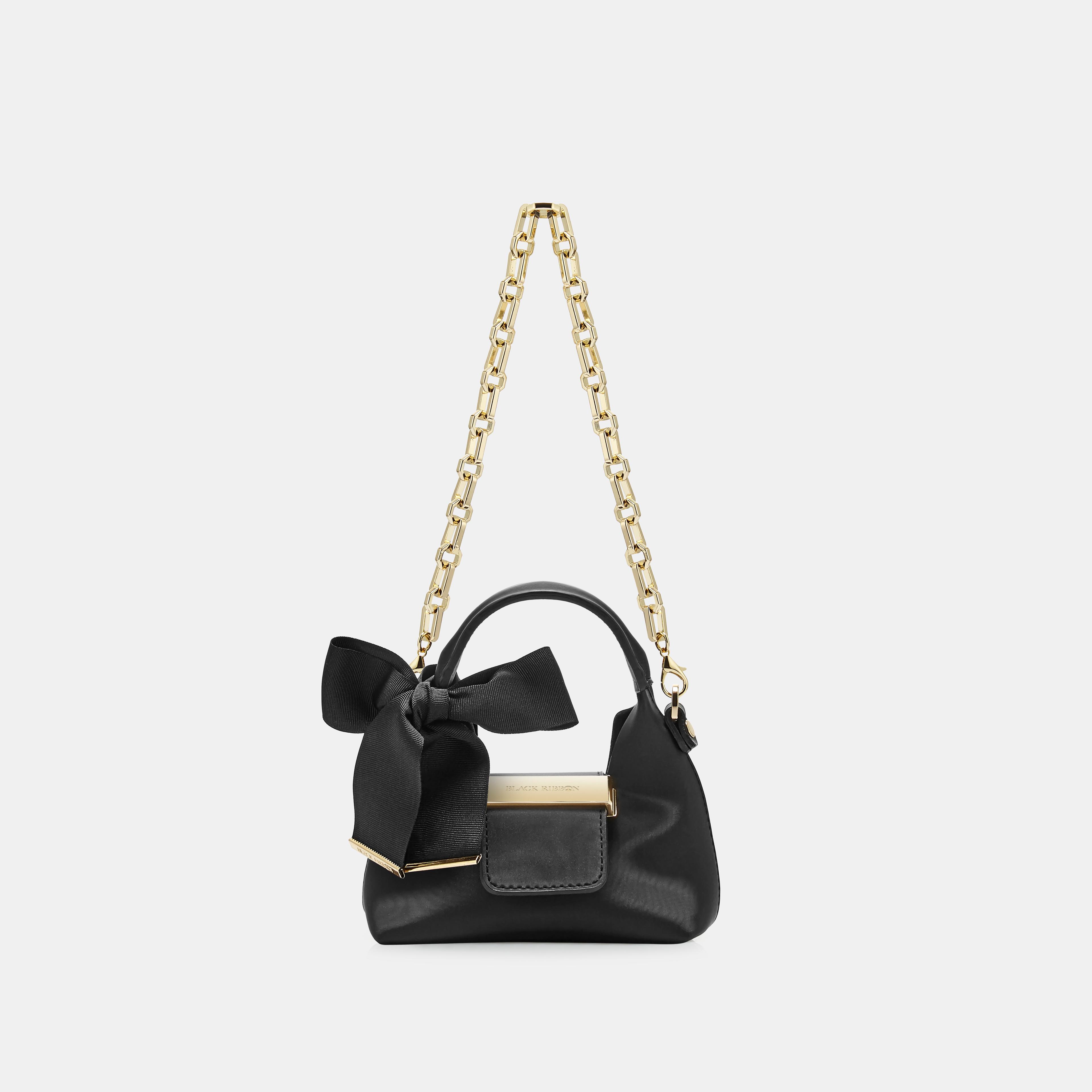 Victoria Micro Hand and Shoulder Bag - Satin Black