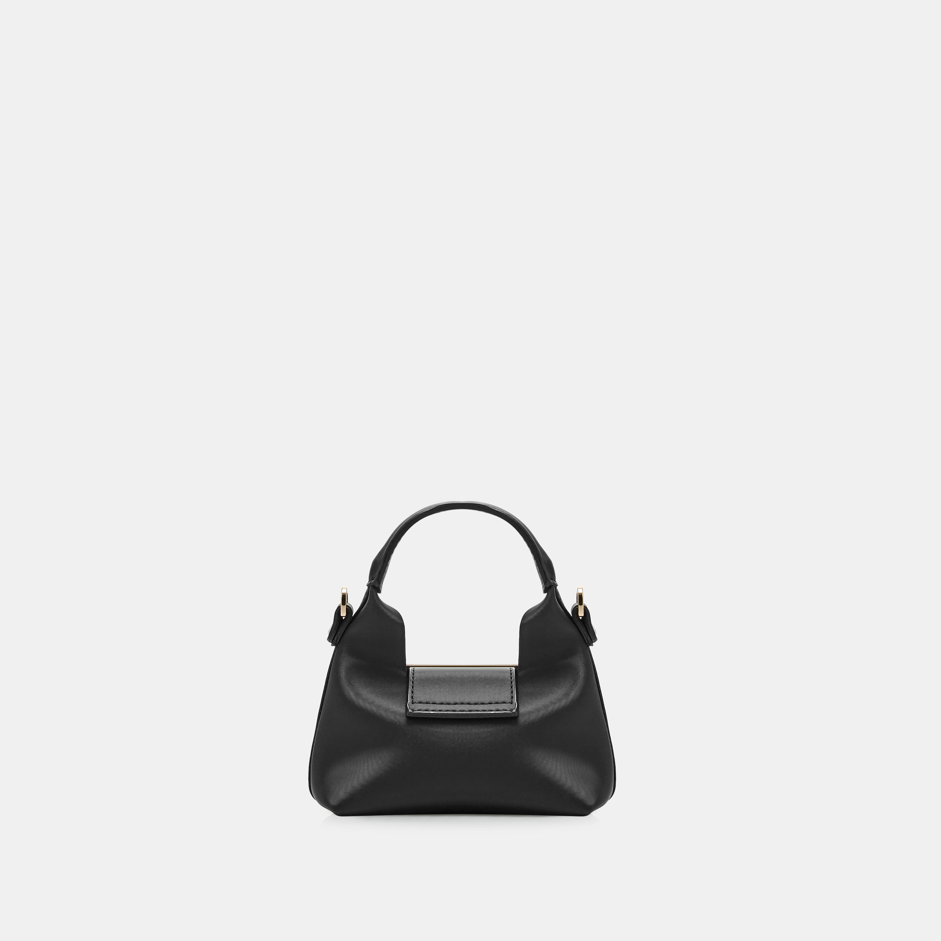 Victoria Micro Hand and Shoulder Bag - Satin Black