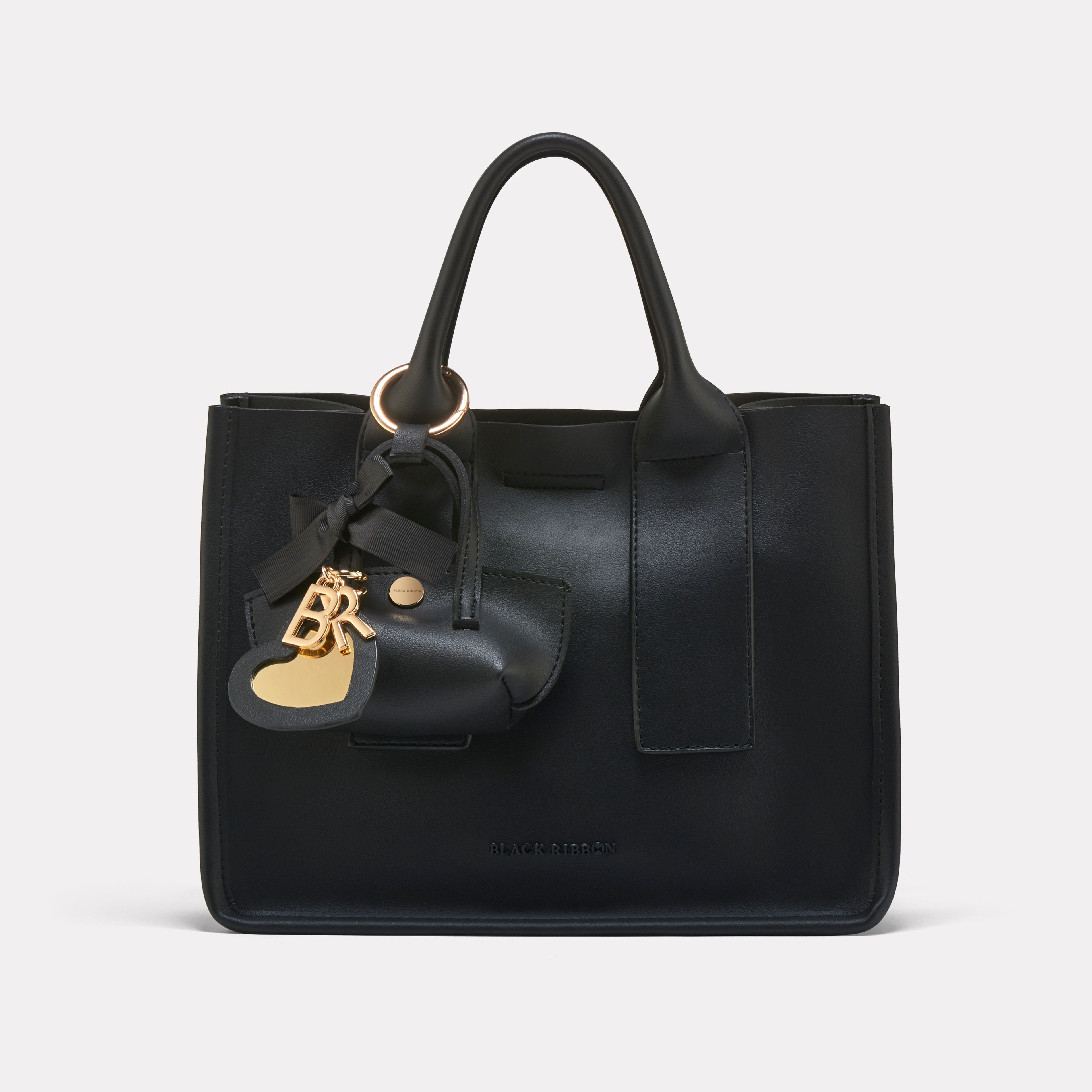Siyah Mini Çanta Charm - Siyah