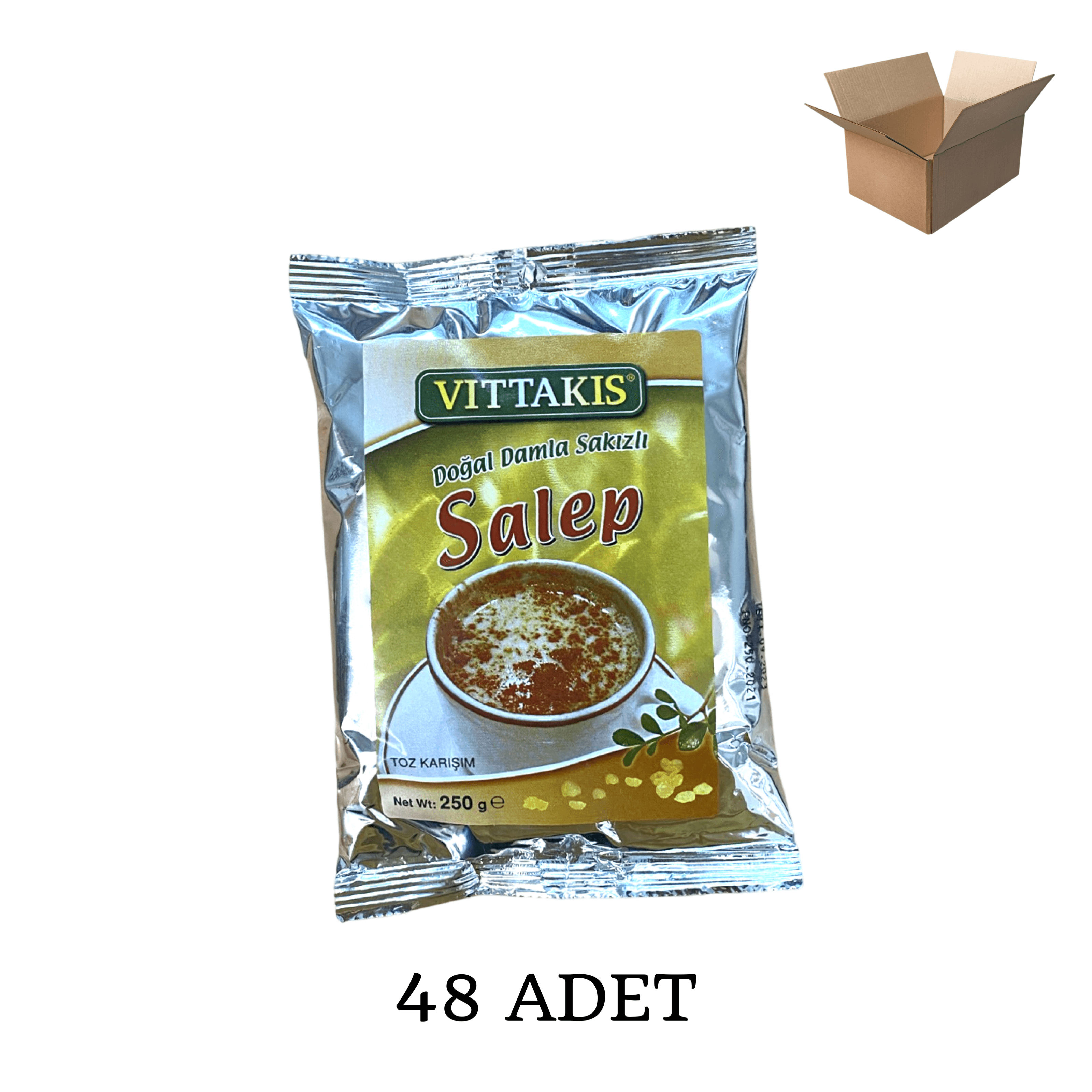 Damla Sakızlı Salep 250 gr.- Koli İçi 48'li  (250 gr x 6 Ad x 8 )