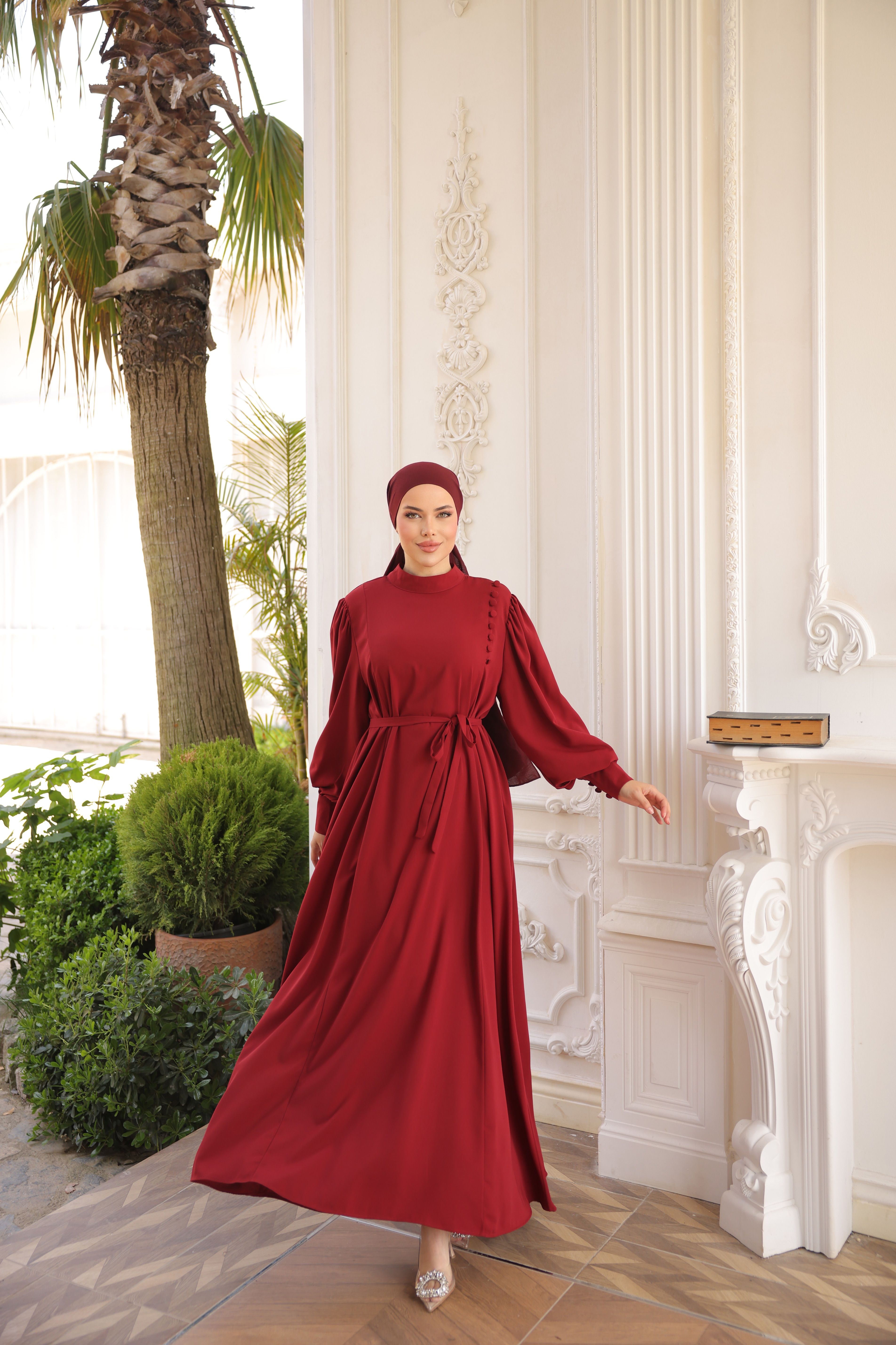 Ankanoor Yandan Kaplama Düğmeli Elbise Anka255086