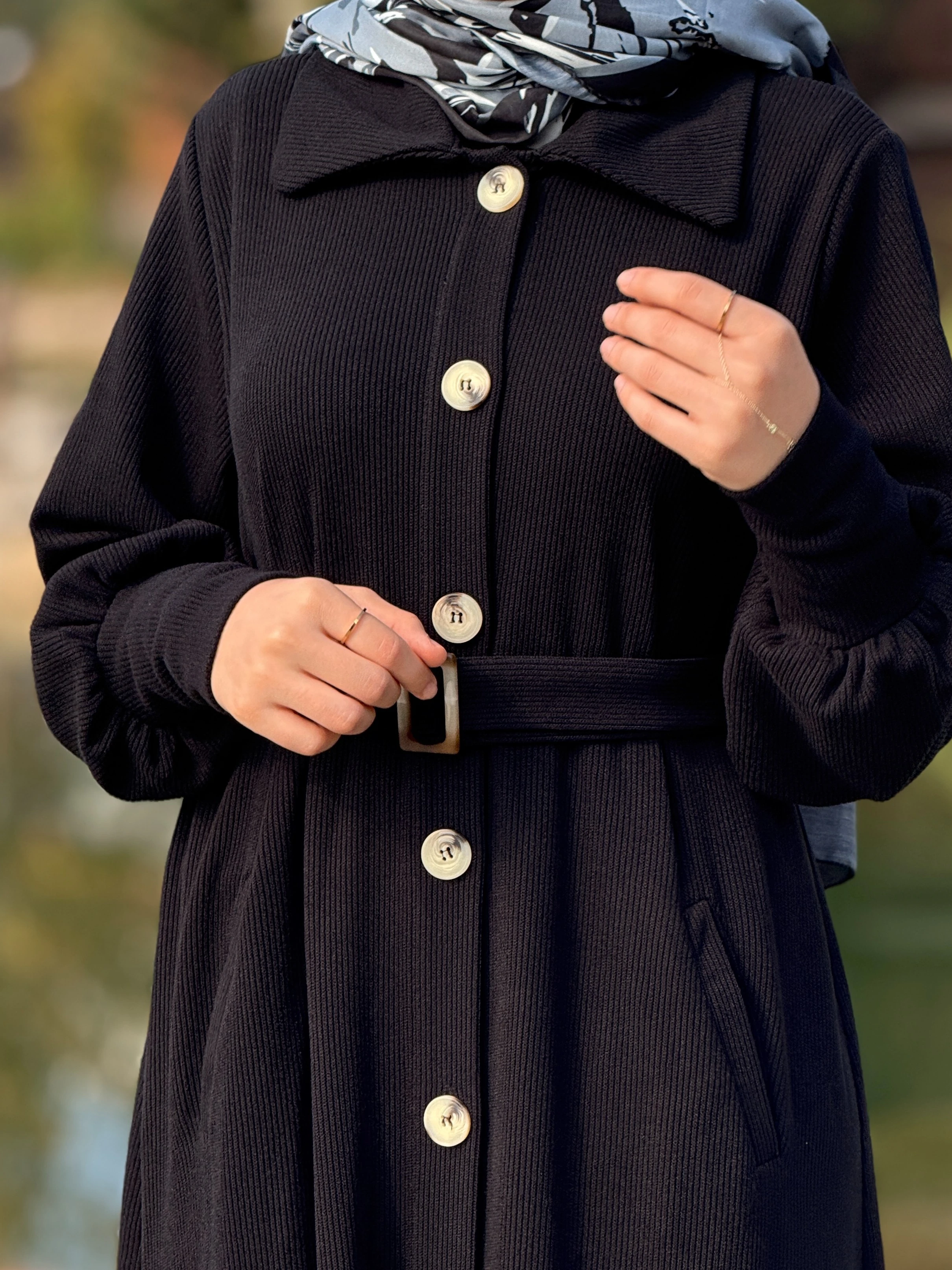 Ankanoor Flato Cepli Toka Kemerli Örme Ferace ANKA255115