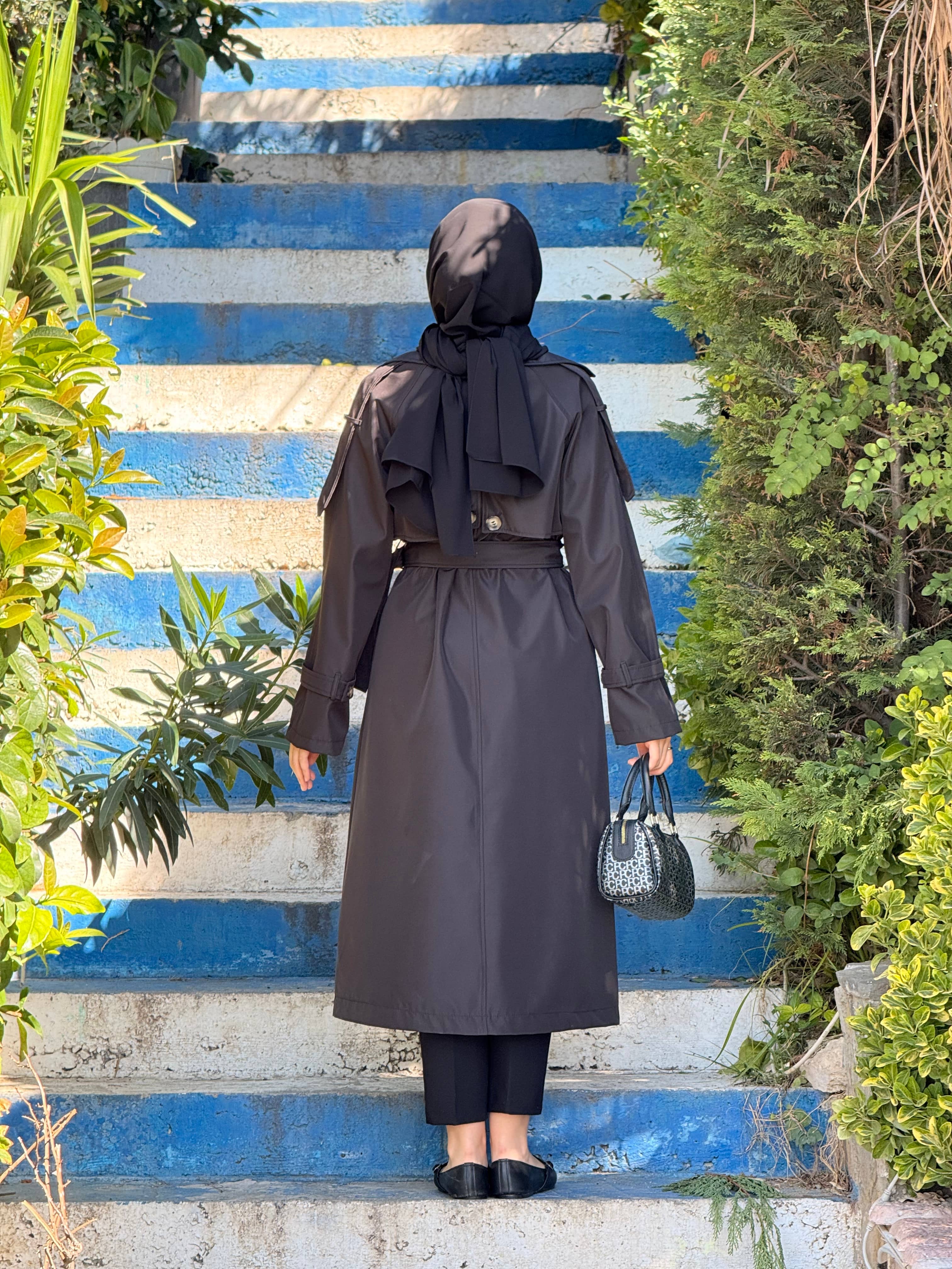 Ankanoor Tesettür Maxi Boy Trençkot ANKA252000