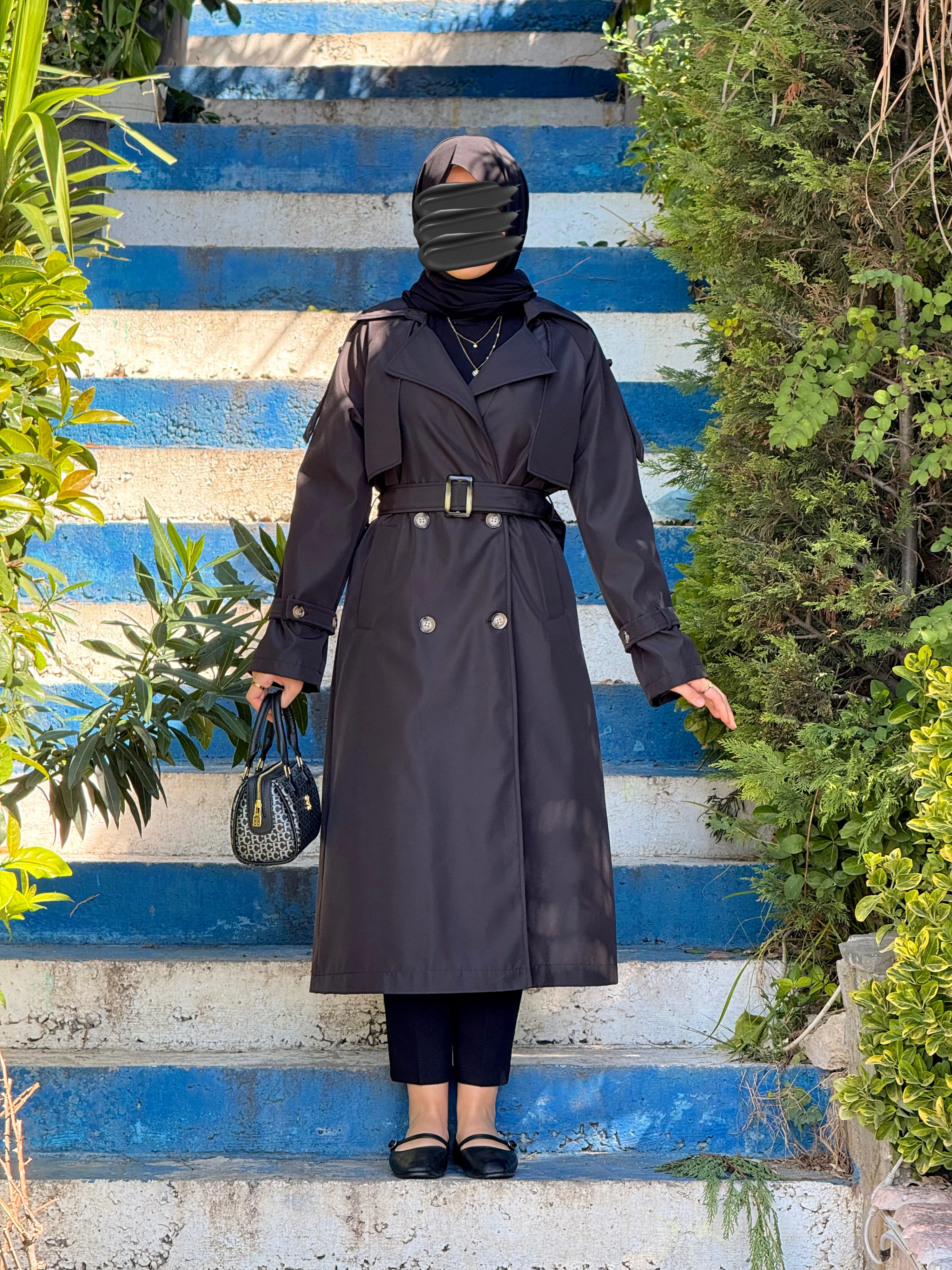 Ankanoor Tesettür Maxi Boy Trençkot ANKA252000