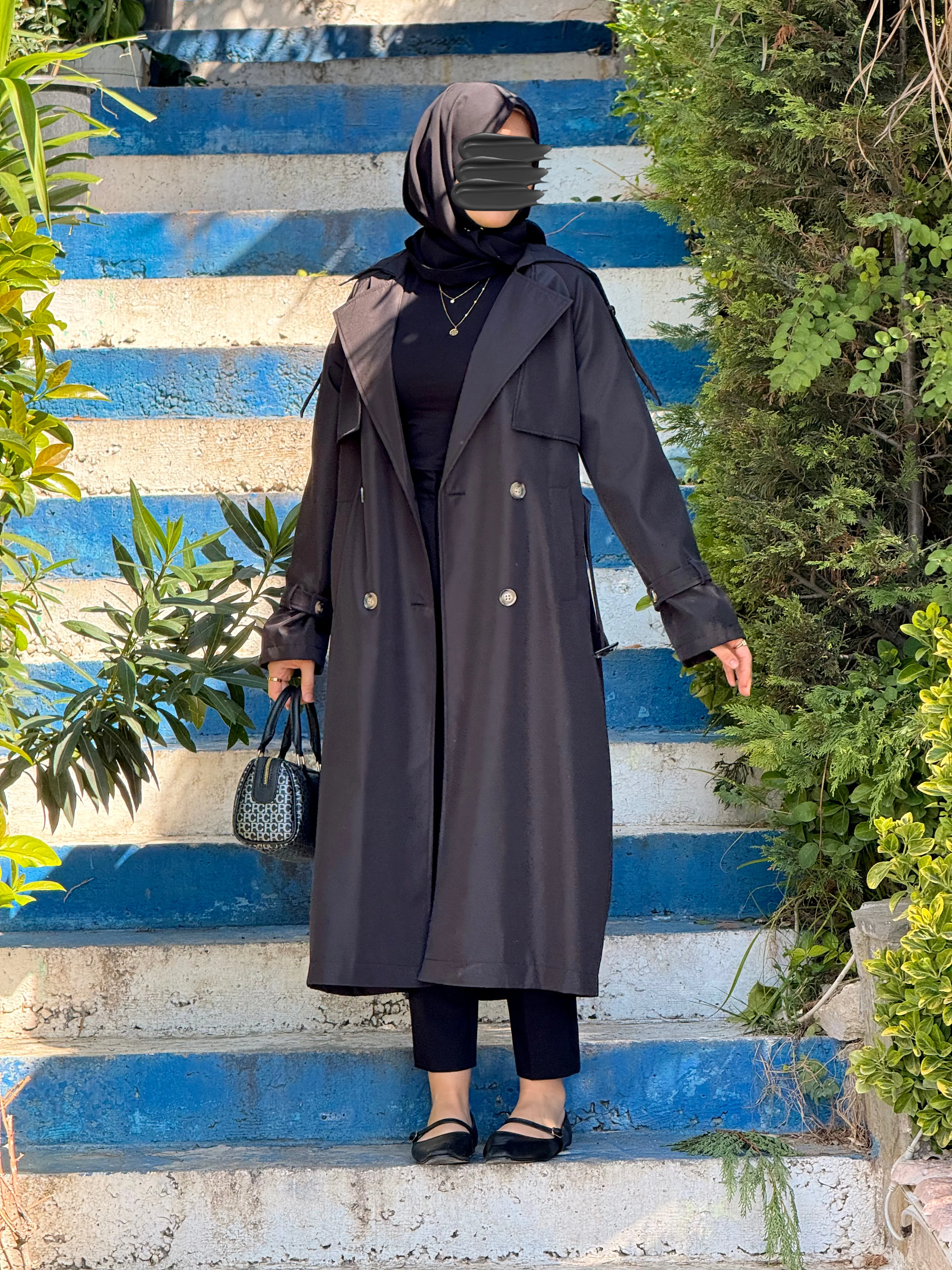 Ankanoor Tesettür Maxi Boy Trençkot ANKA252000