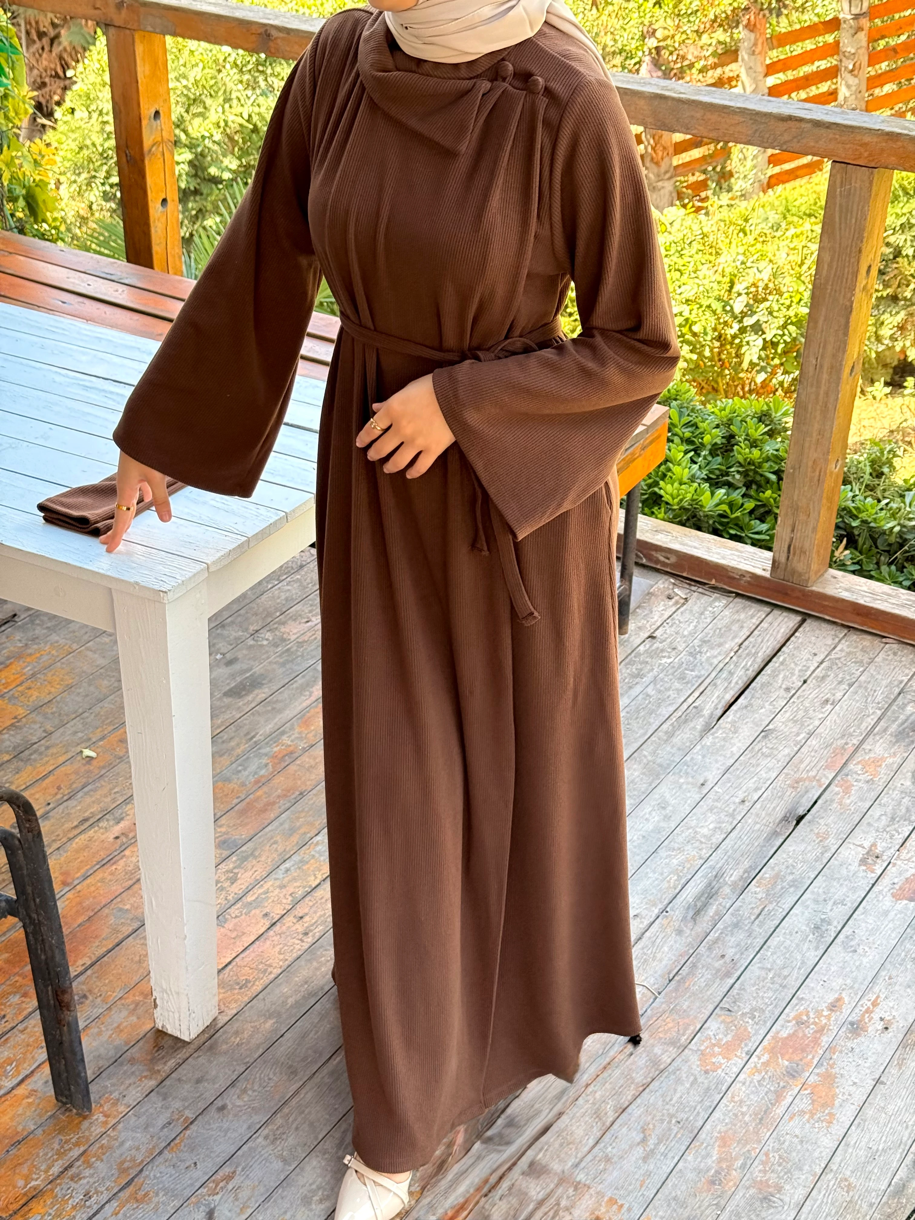 Ankanoor Anvelop Kolluklu Örme Ferace&Elbise Anka255103