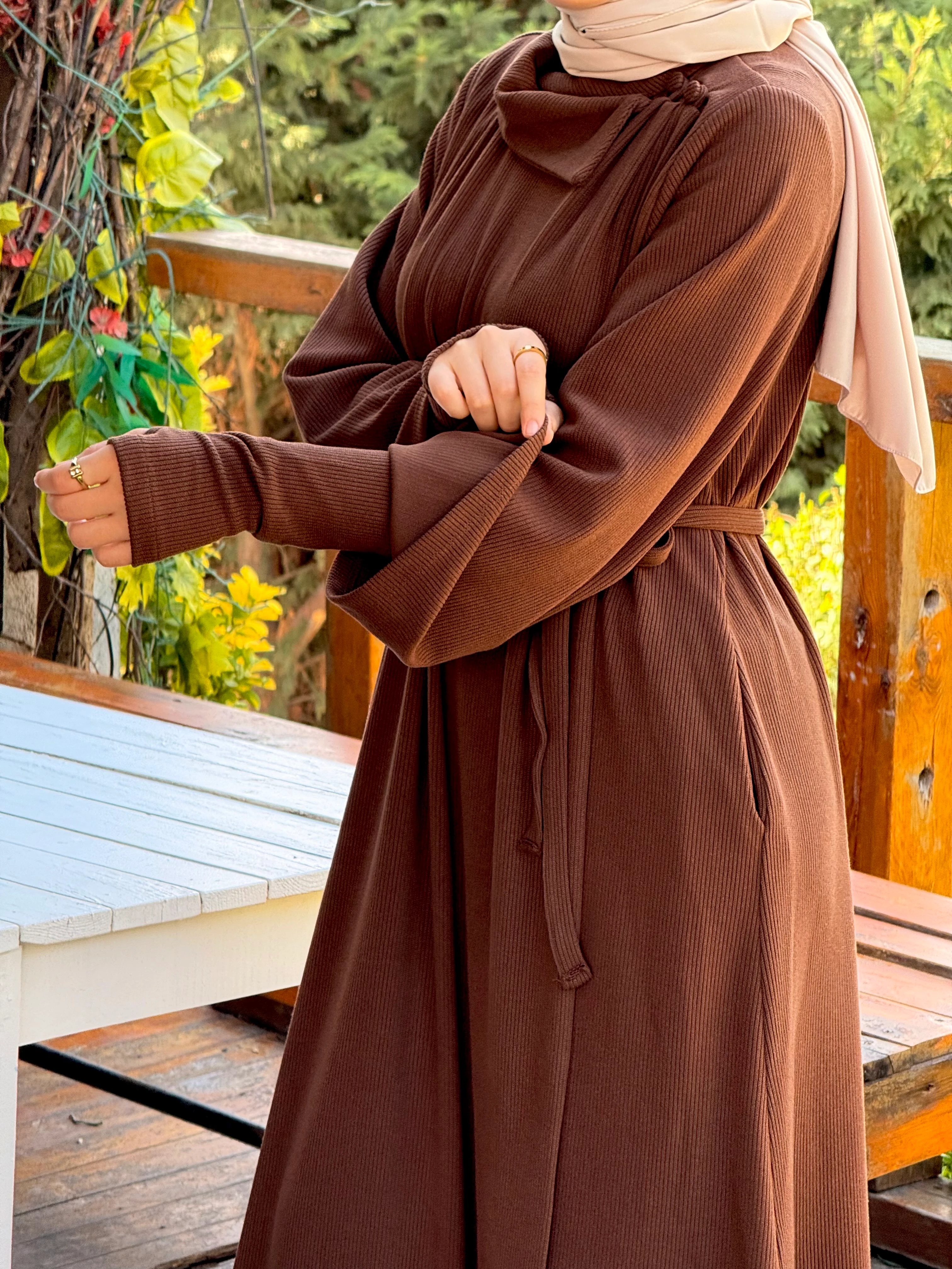 Ankanoor Anvelop Kolluklu Örme Ferace&Elbise Anka255103