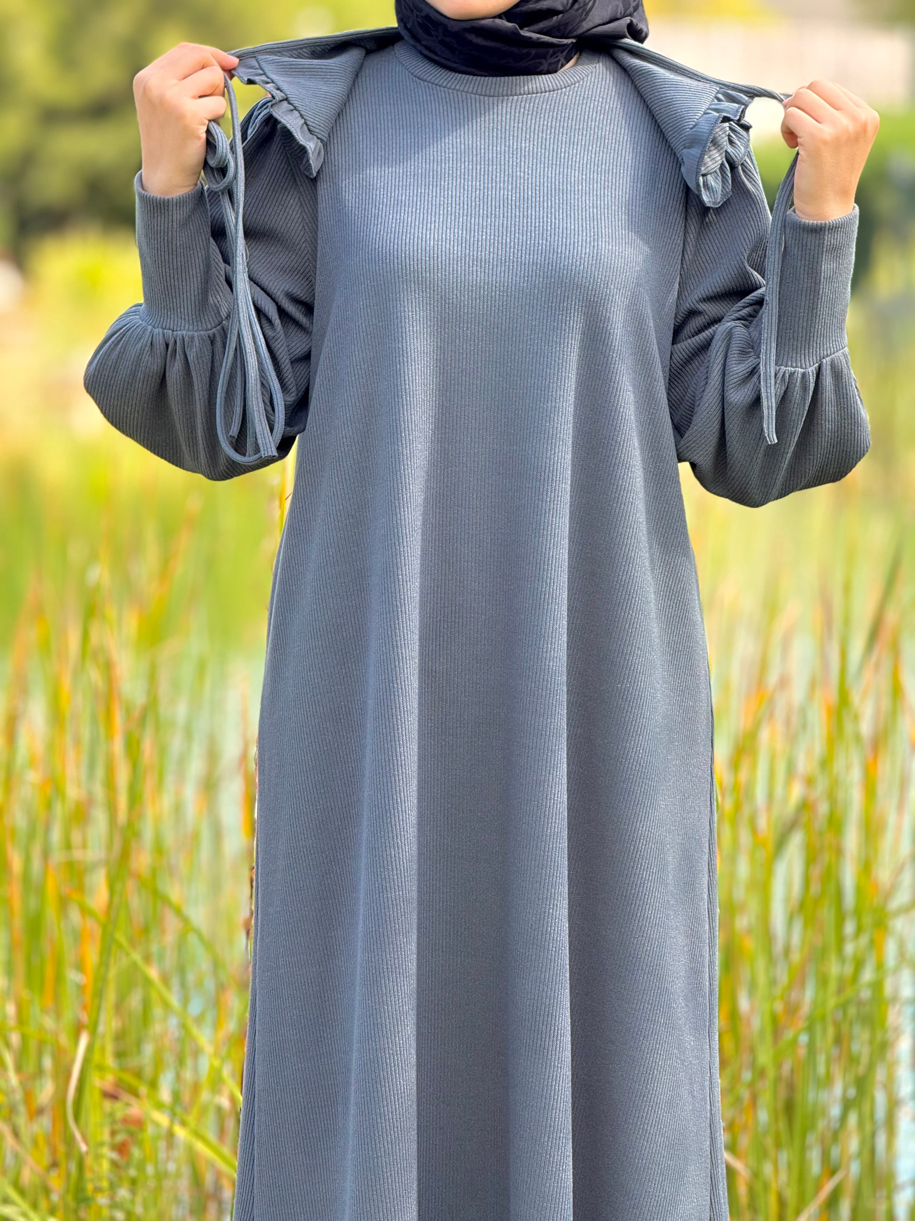 Ankanoor Seyyar Bebe Yakalı Örme Elbise ANKA255106