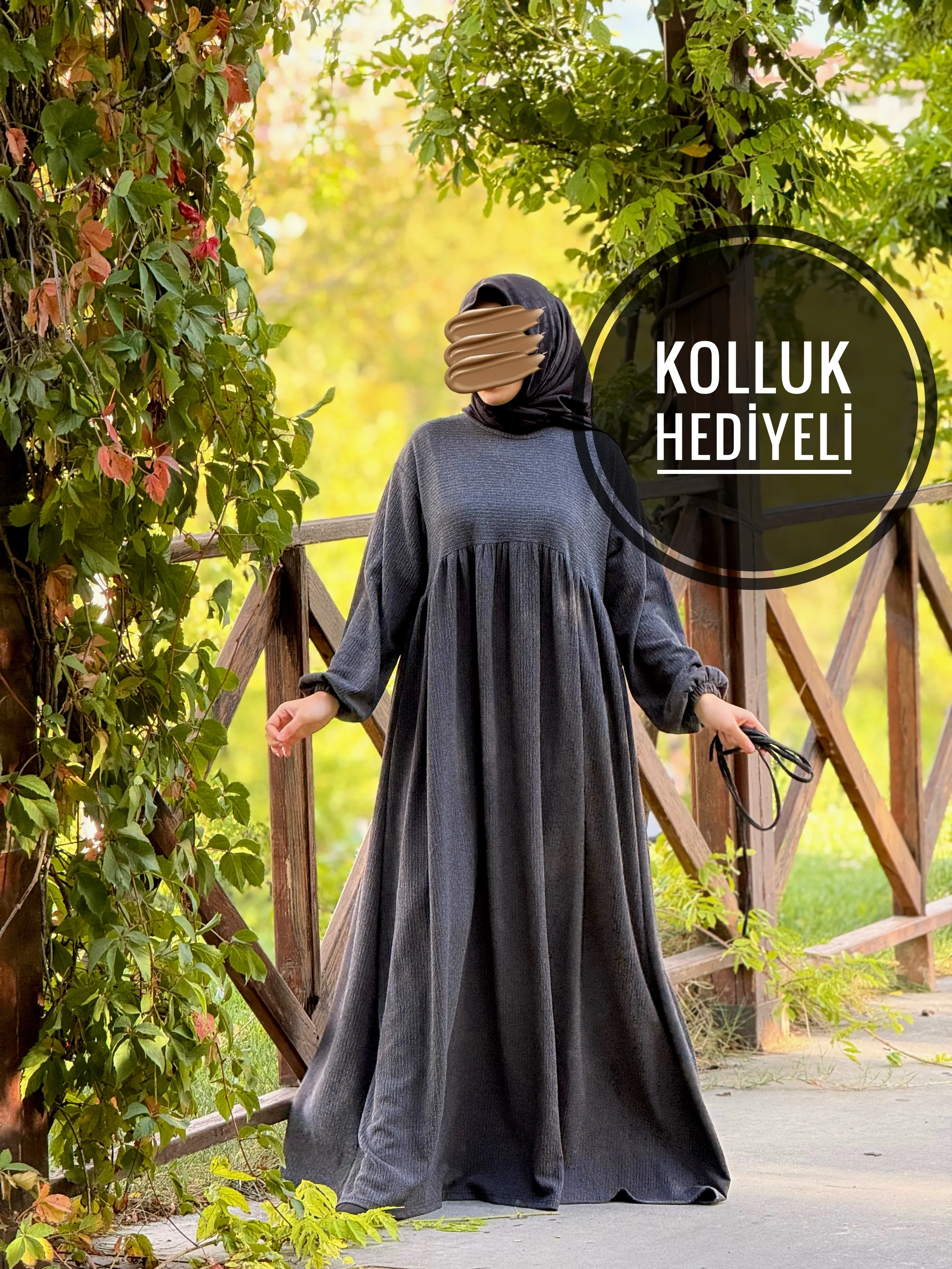 Ankanoor Robalı Oversize Örme Elbise ANKA255110 - siyah