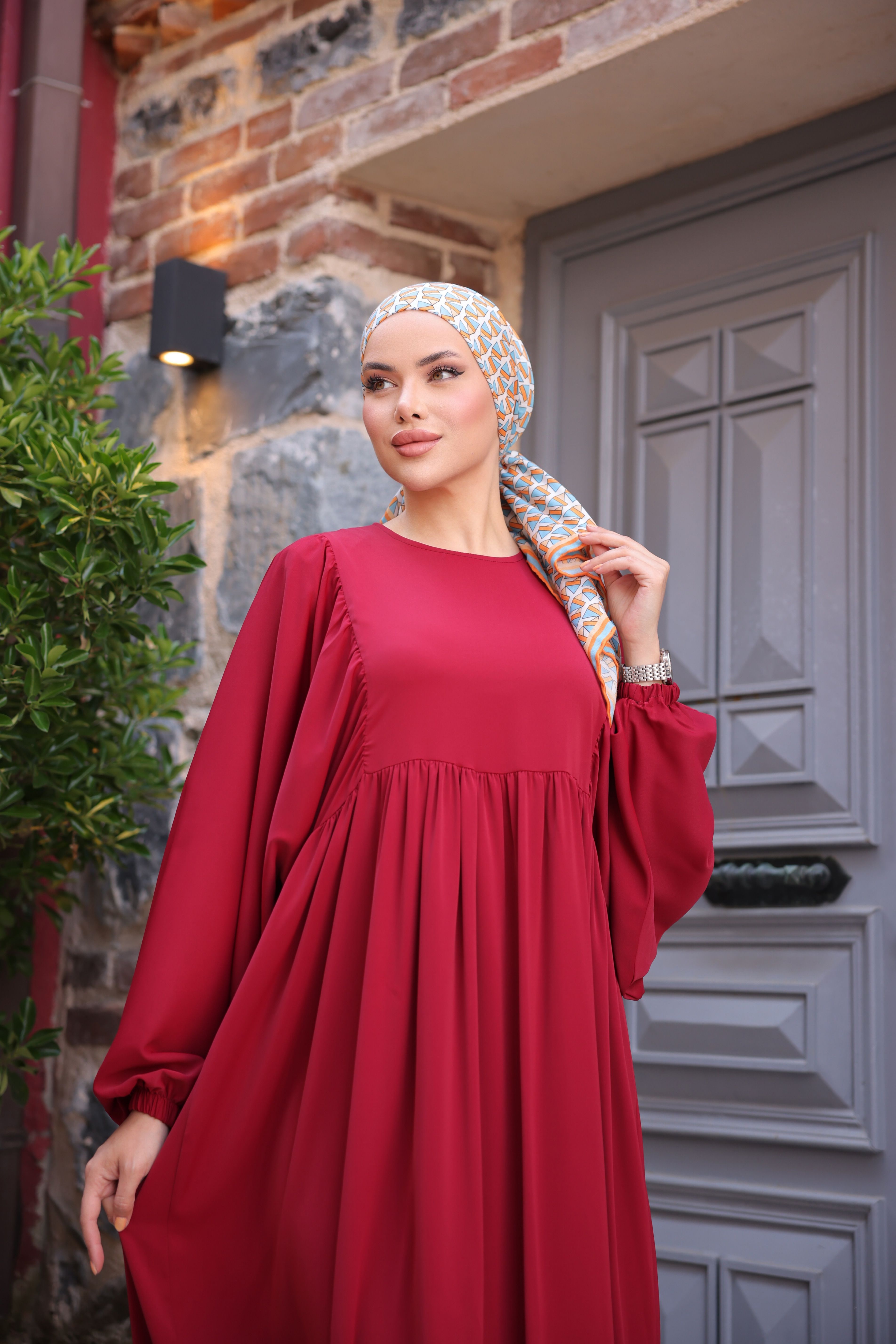 Ankanoor Balon Kollu Oversize Elbise Anka255096