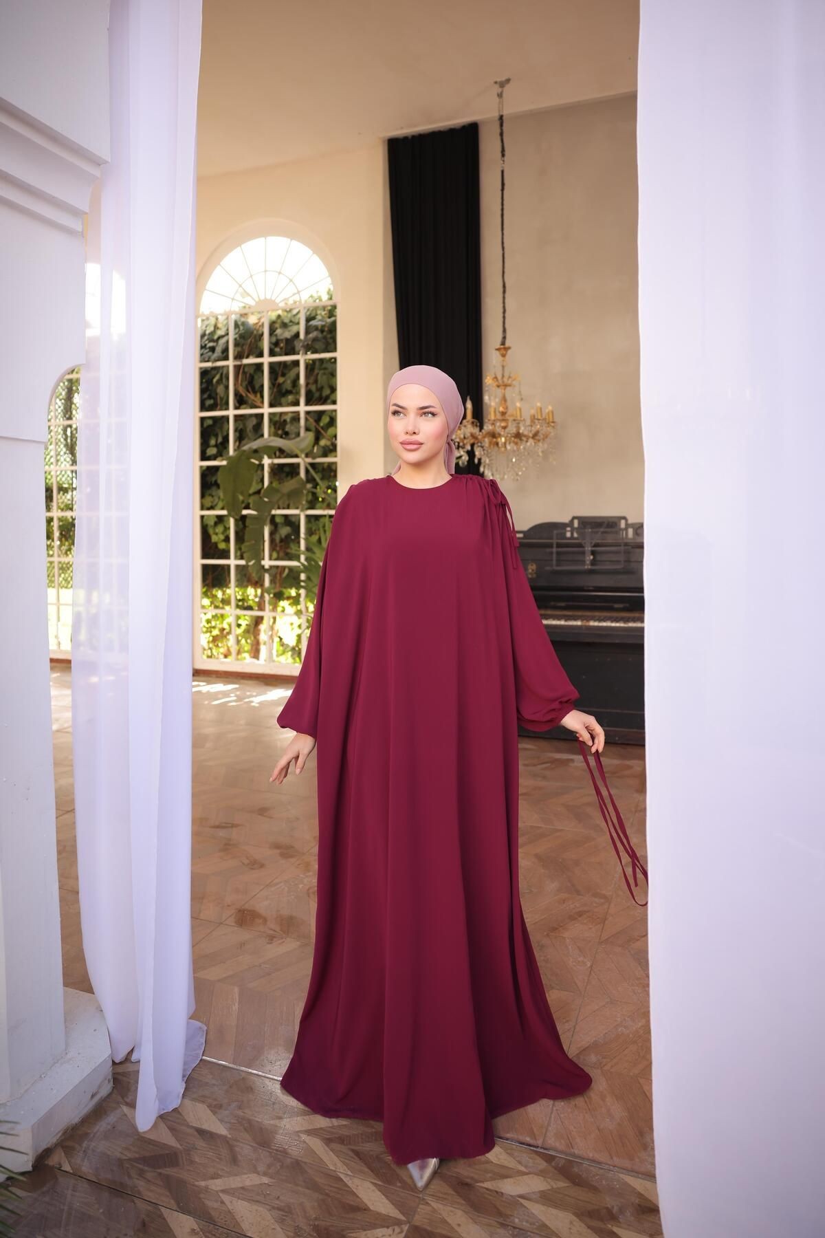 Ankanoor  Omzu Tünel Detaylı Elbise Anka255063