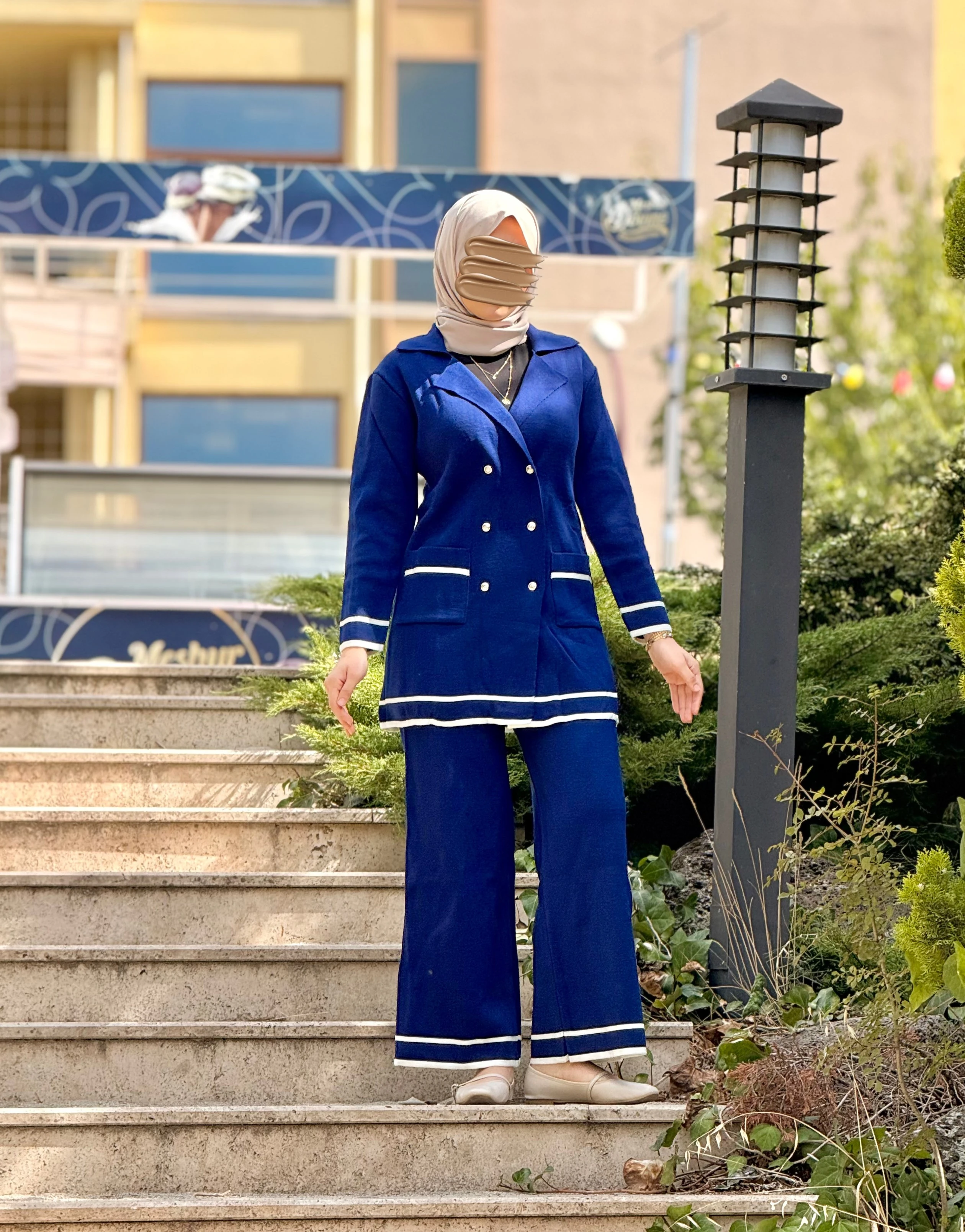 Ankanoor Triko Ceket Pantolon Takım ANKA252001 - indigo