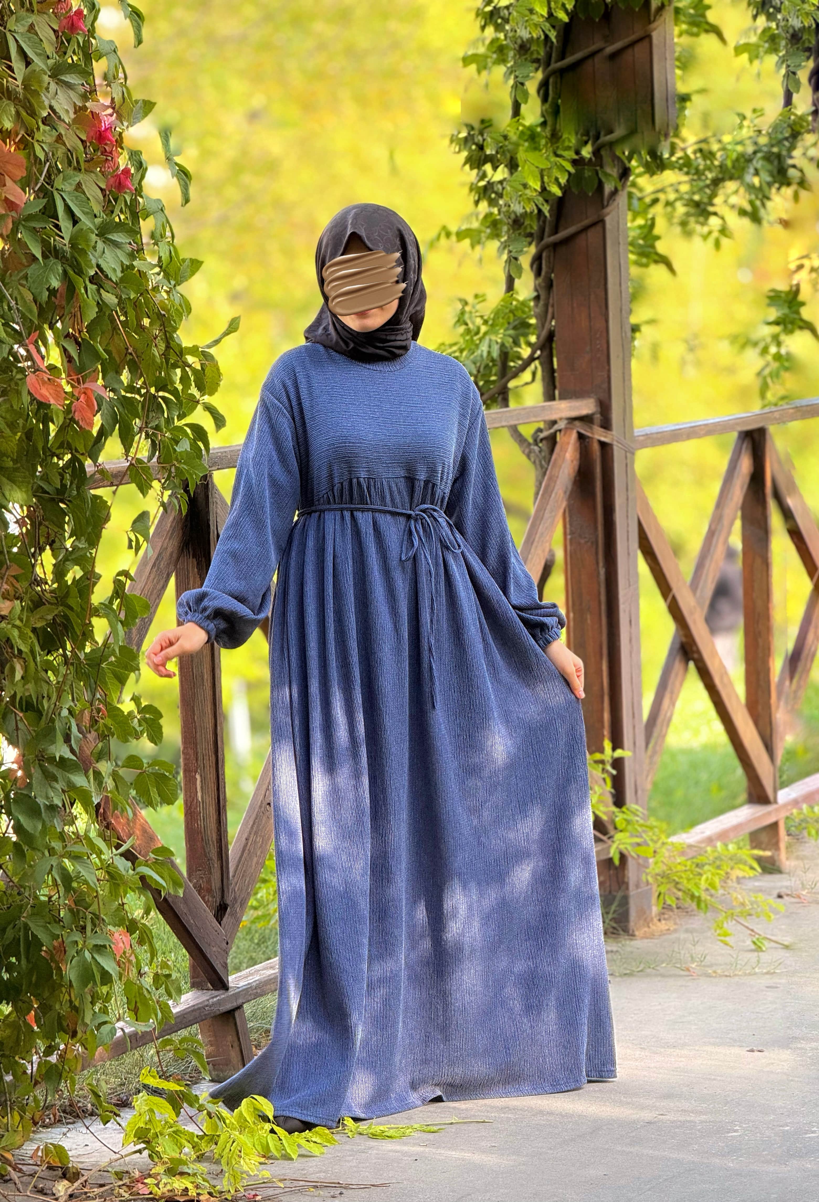 Ankanoor Robalı Oversize Örme Elbise ANKA255110 - laci̇vert