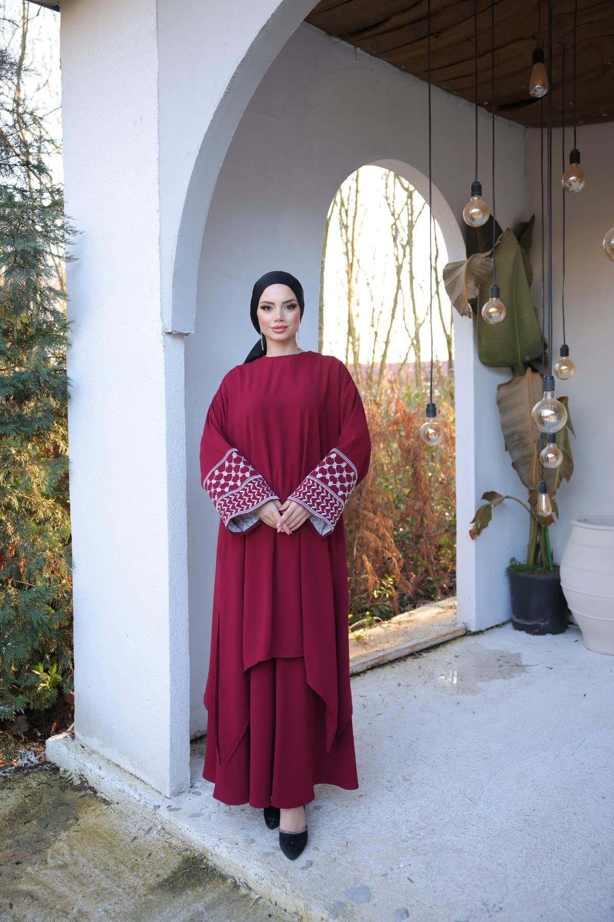 Ankanoor  Nakışlı Etekli Takım Anka255059