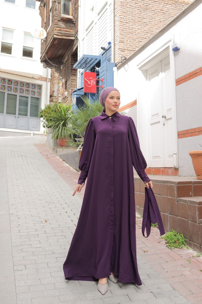 Ankanoor Gizli Patlı Düğmeli Ferace Anka255044