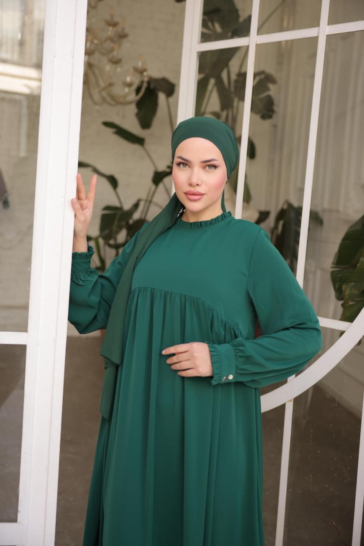 Ankanoor Fırfırlı Robalı Elbise Anka255062