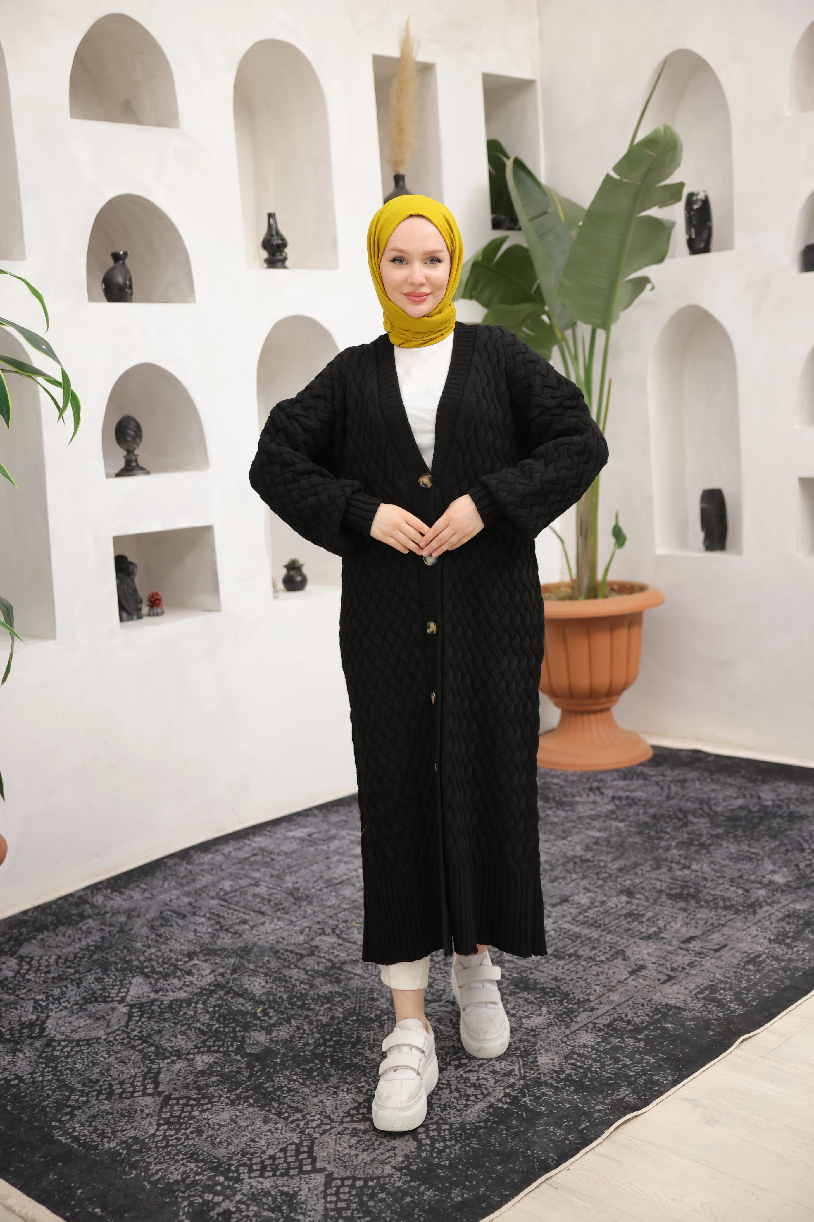 Ankanoor Örgü Desen Triko Hırka ANKA252013