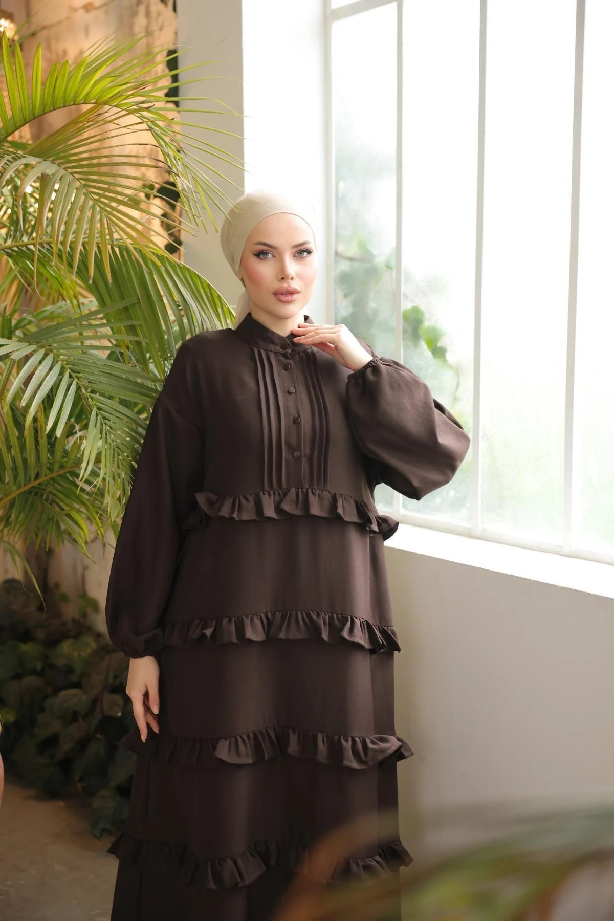 Ankanoor Fırfırlı Salaş Elbise Anka255067